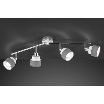 etc-shop LED Deckenspot, Leuchtmittel nicht inklusive, Deckenleuchte Spotleiste Wohnzimmerlampe, Schirme beweglich