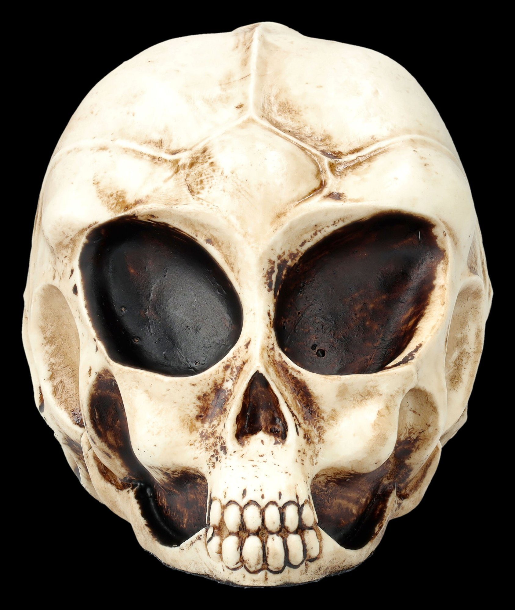 Figuren Shop GmbH Dekofigur Alien Totenkopf - Extraterrestrischer Besucher klein - Totenschädel