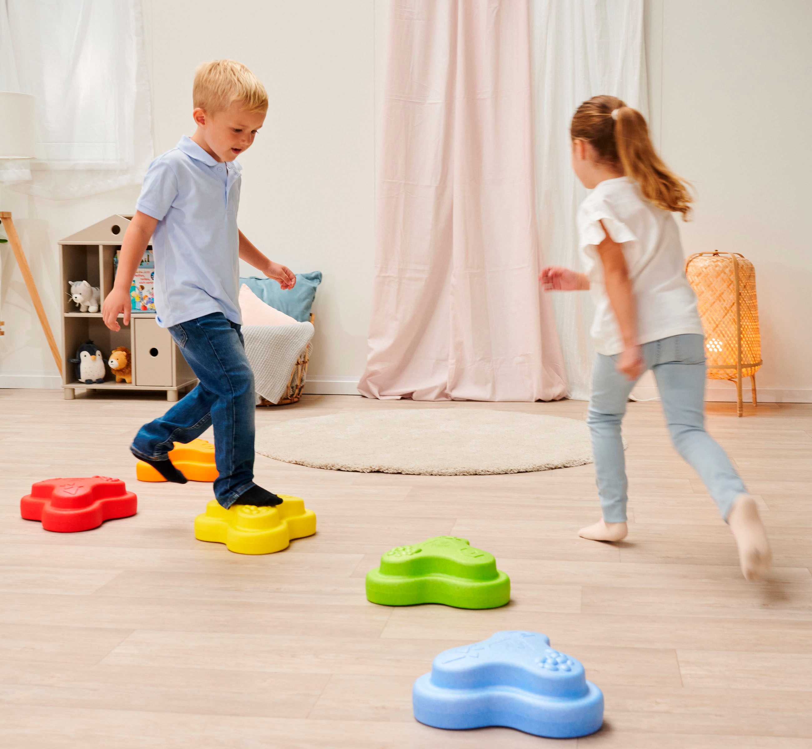 BIG Balancetrainer BIG Heppy Rocks, Spielsteine, mit drei verschiedenen Oberflächenstrukturen