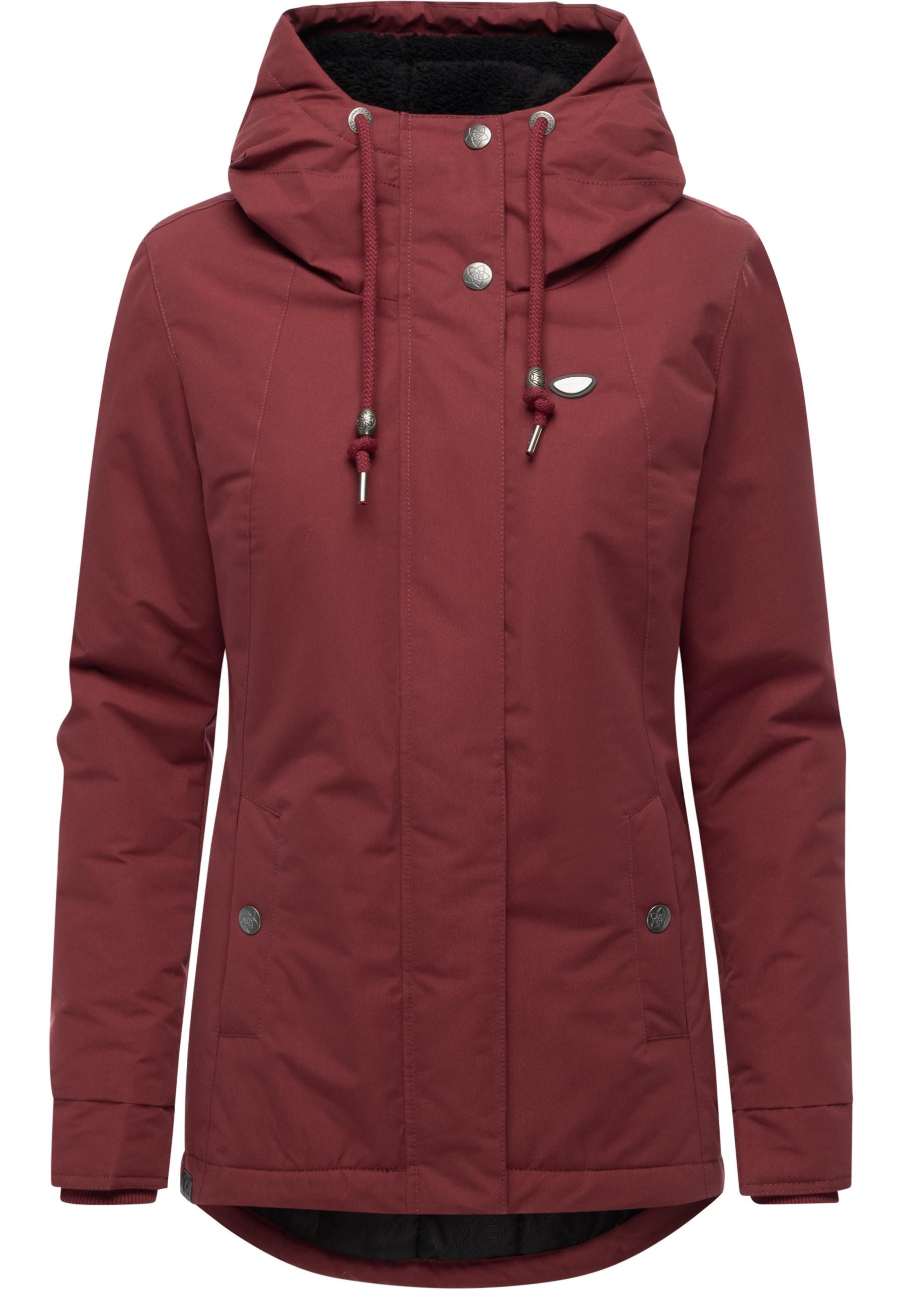 Ragwear Kurzmantel Alvena YOUMODO Wasserdichter Damen Mantel mit verstellbarer Kapuze