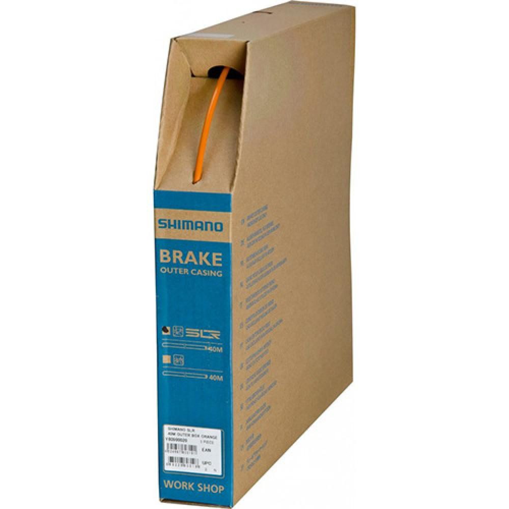 Shimano Bremszug SHIMANO Bremszugaußenhülle SLR 40 m Orange - Werkstattpackung für Brem