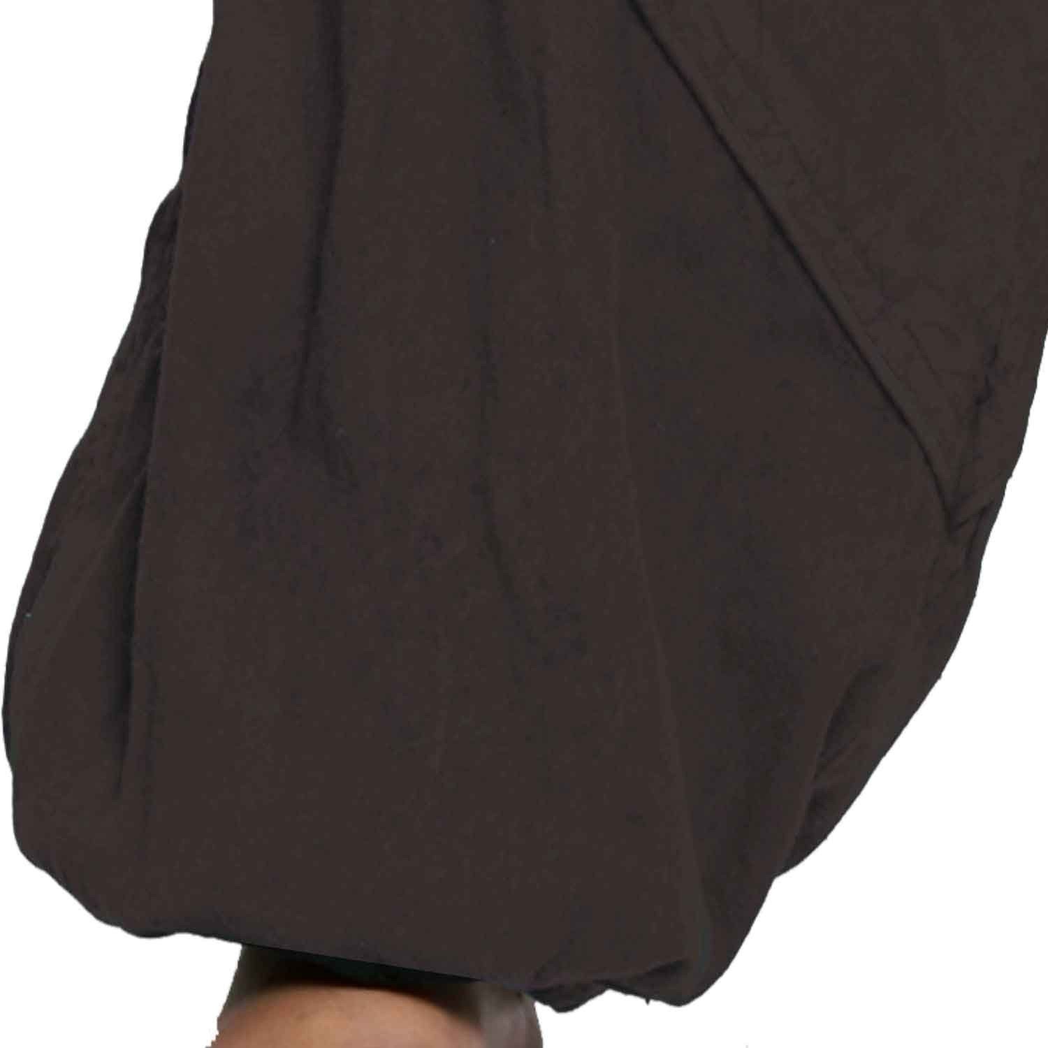 SIMANDRA Fitness Haremshose Triangle & (1-tlg) elastischem Schlupfhose für mit Yoga Coffee Bund Damen