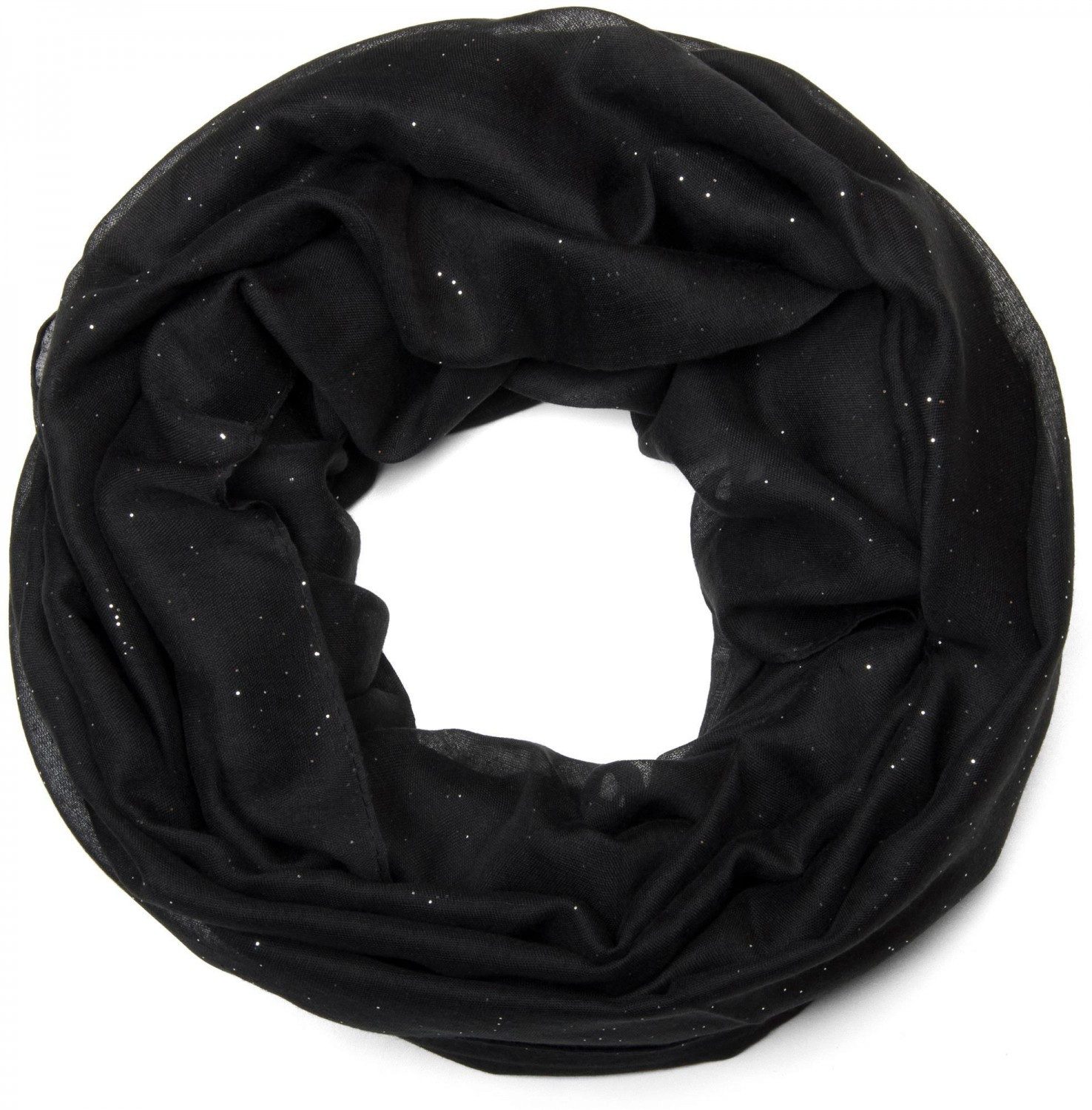 styleBREAKER Loop Loop mit Glitzer unifarben, (1-St)