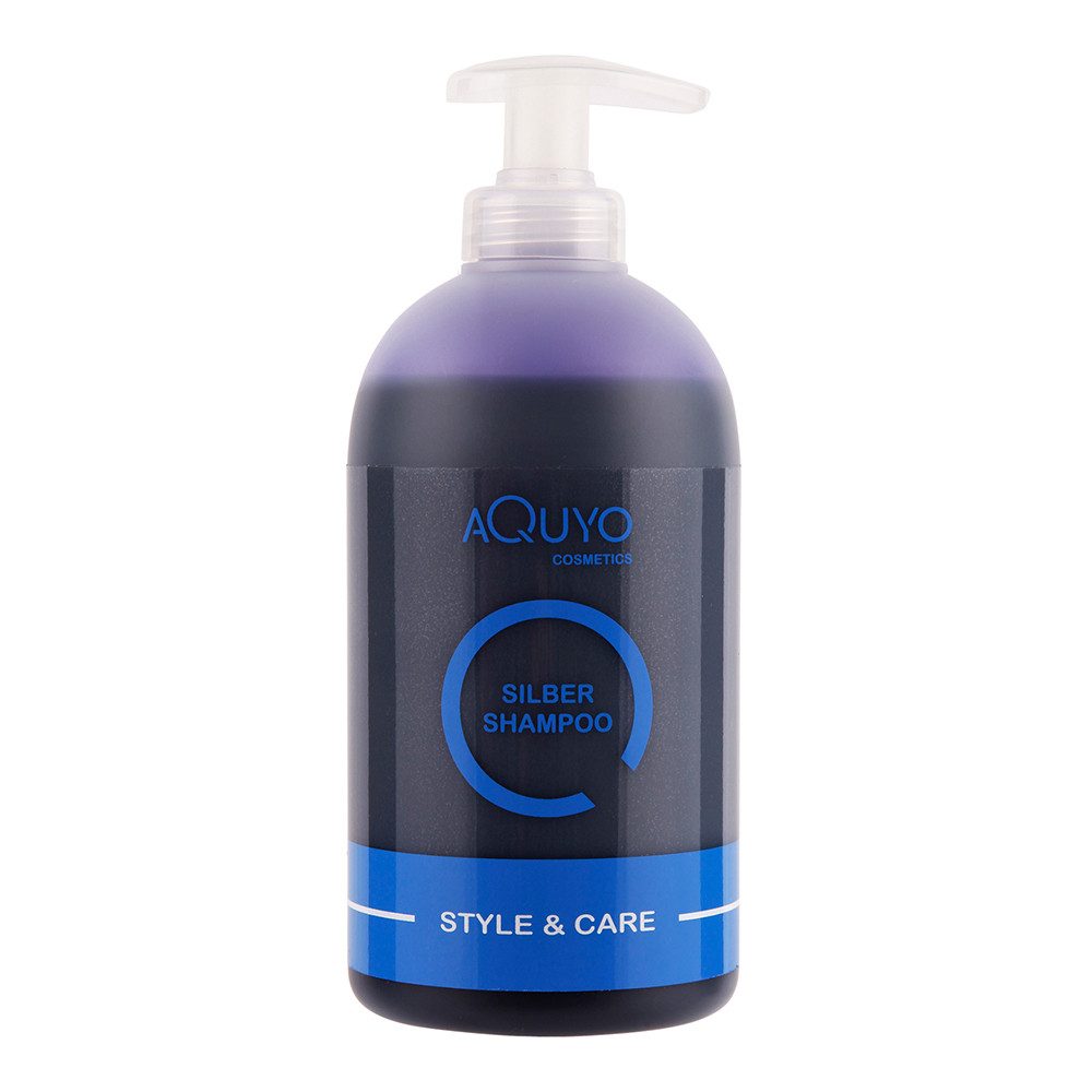 AQUYO Cosmetics Silbershampoo Silber Shampoo, Anti Gelbstich Shampoo für graues oder blondes Haar