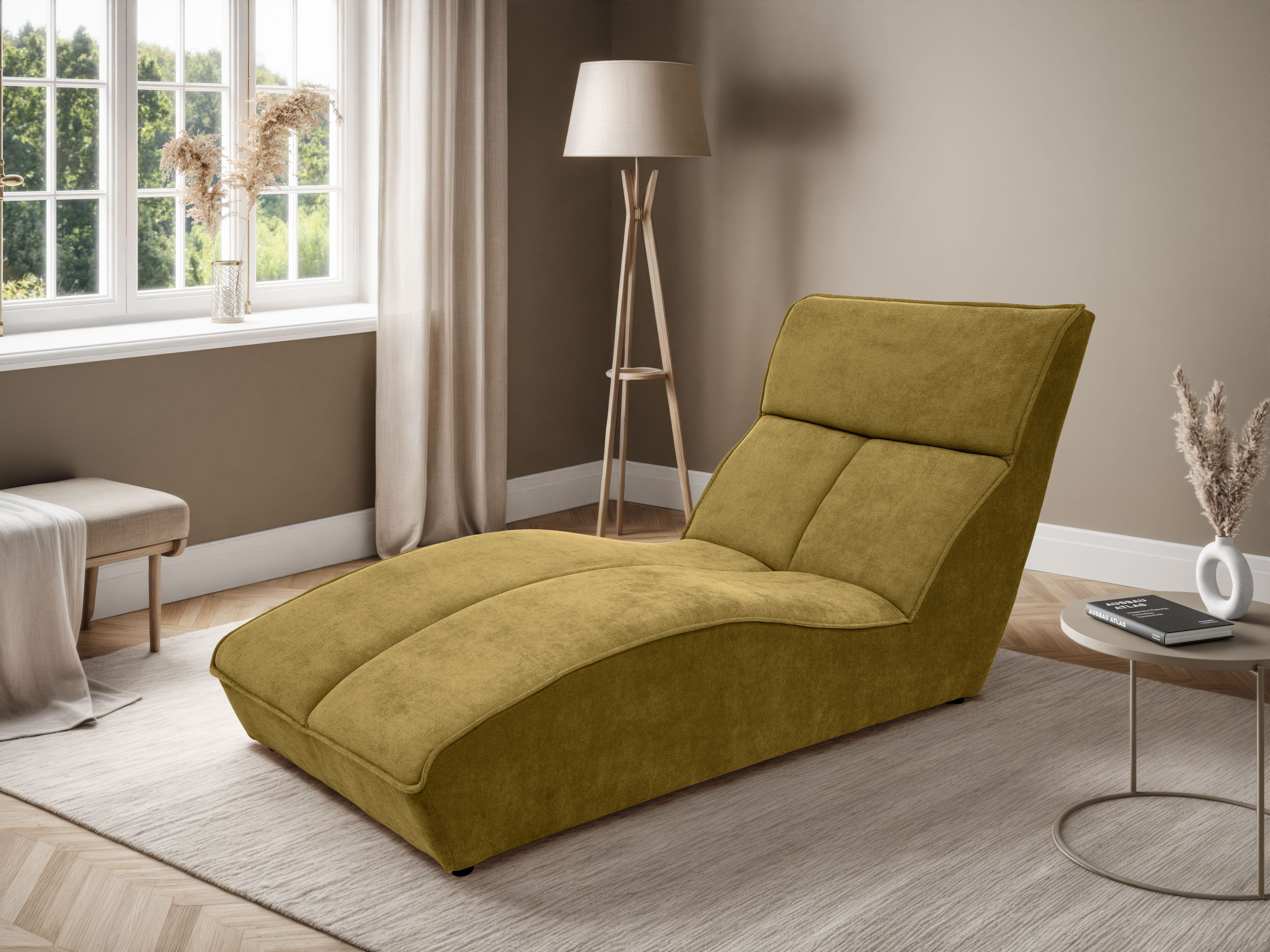 Beautysofa Chaiselongue SAN DIEGO moderne Recamiere aus Velours, Veloursstoff Sereno, in vielen modernen Farben erhältlich, Design Liegesofa zum Entspannen