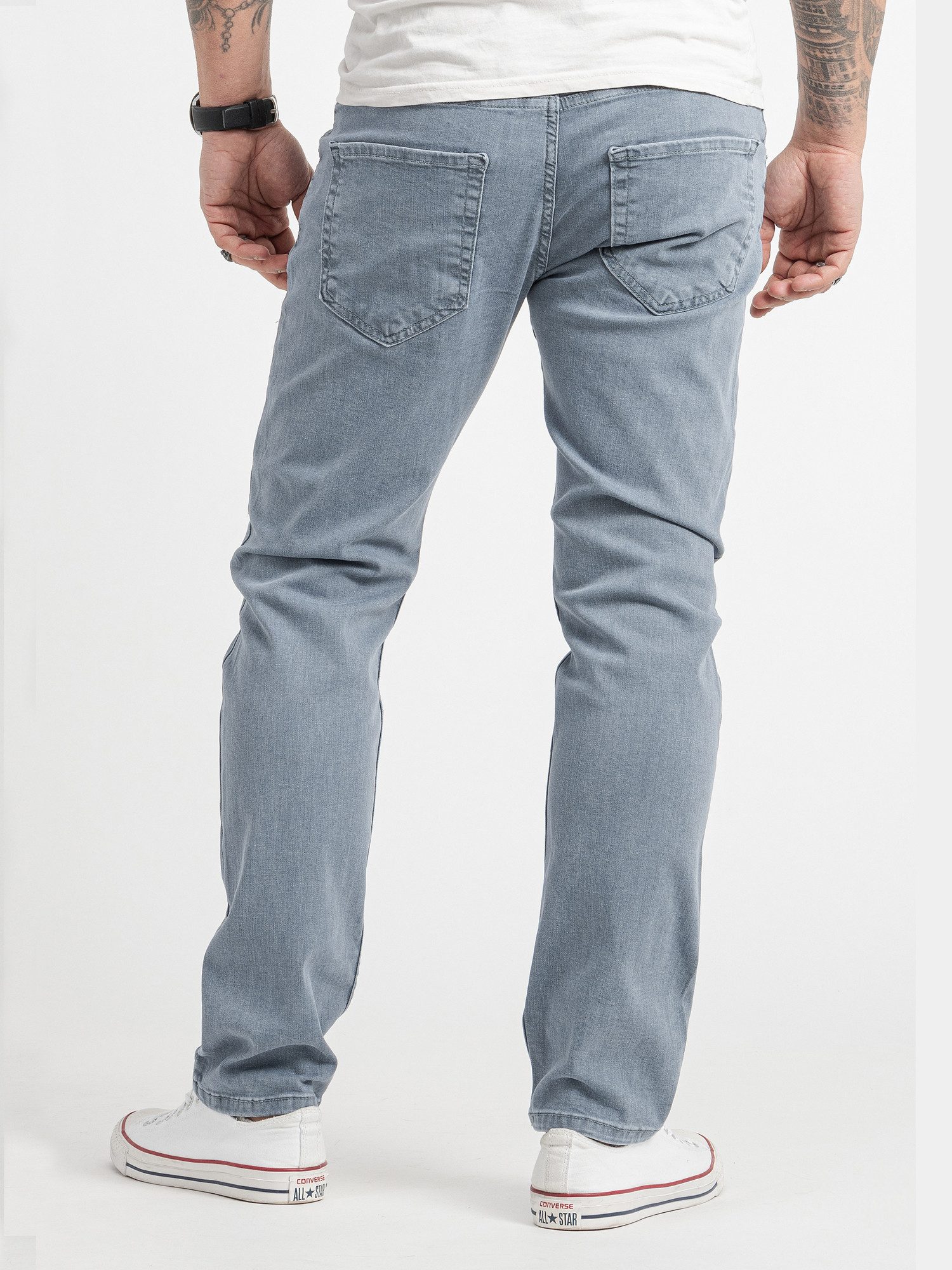 Rock Creek Regular-fit-Jeans Herren Jeans Stonewashed Grau RC-2415 – Bild 3 von 5