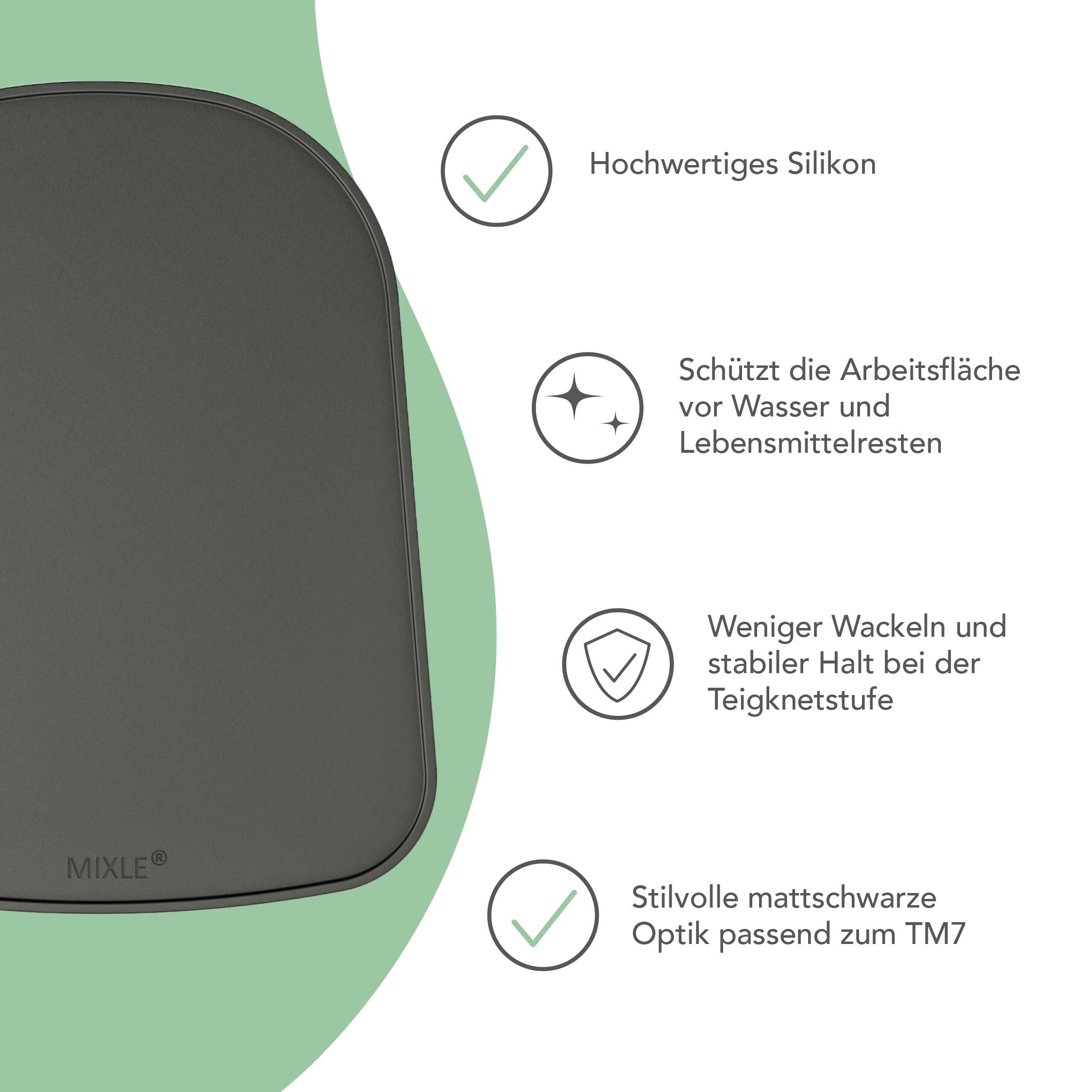 Wundermix Küchenmaschinen Zubehör-Set mixle® Anti-Rutsch Silikonmatte, Zubehör für TM7, TM6, TM5, Rutschfeste Unterlage für Thermomix