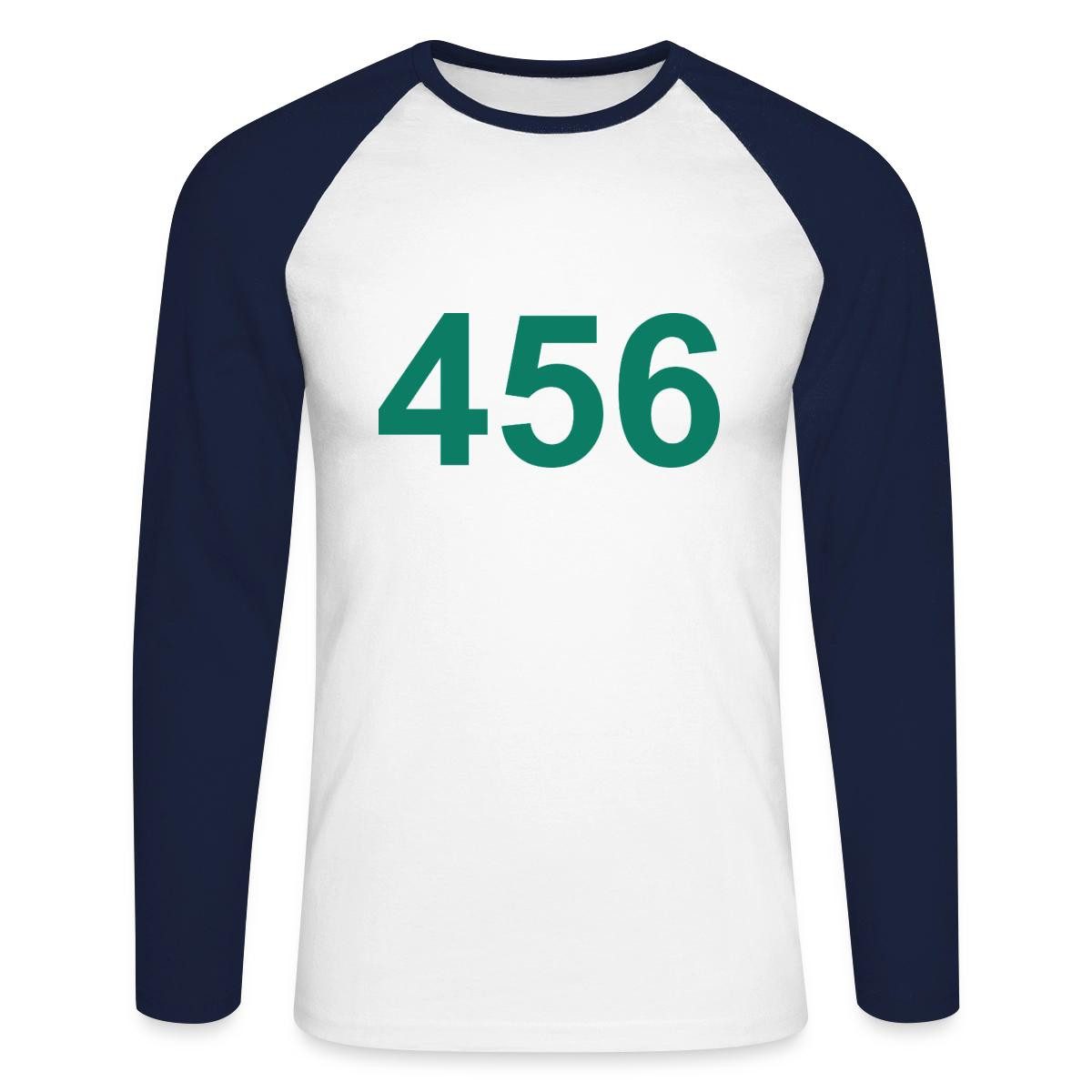 Spreadshirt T-Shirt Spieler Nr 456 Squid Game Kostüm Seong Gi-Hun Baseball Langarmshirt He (1-tlg)