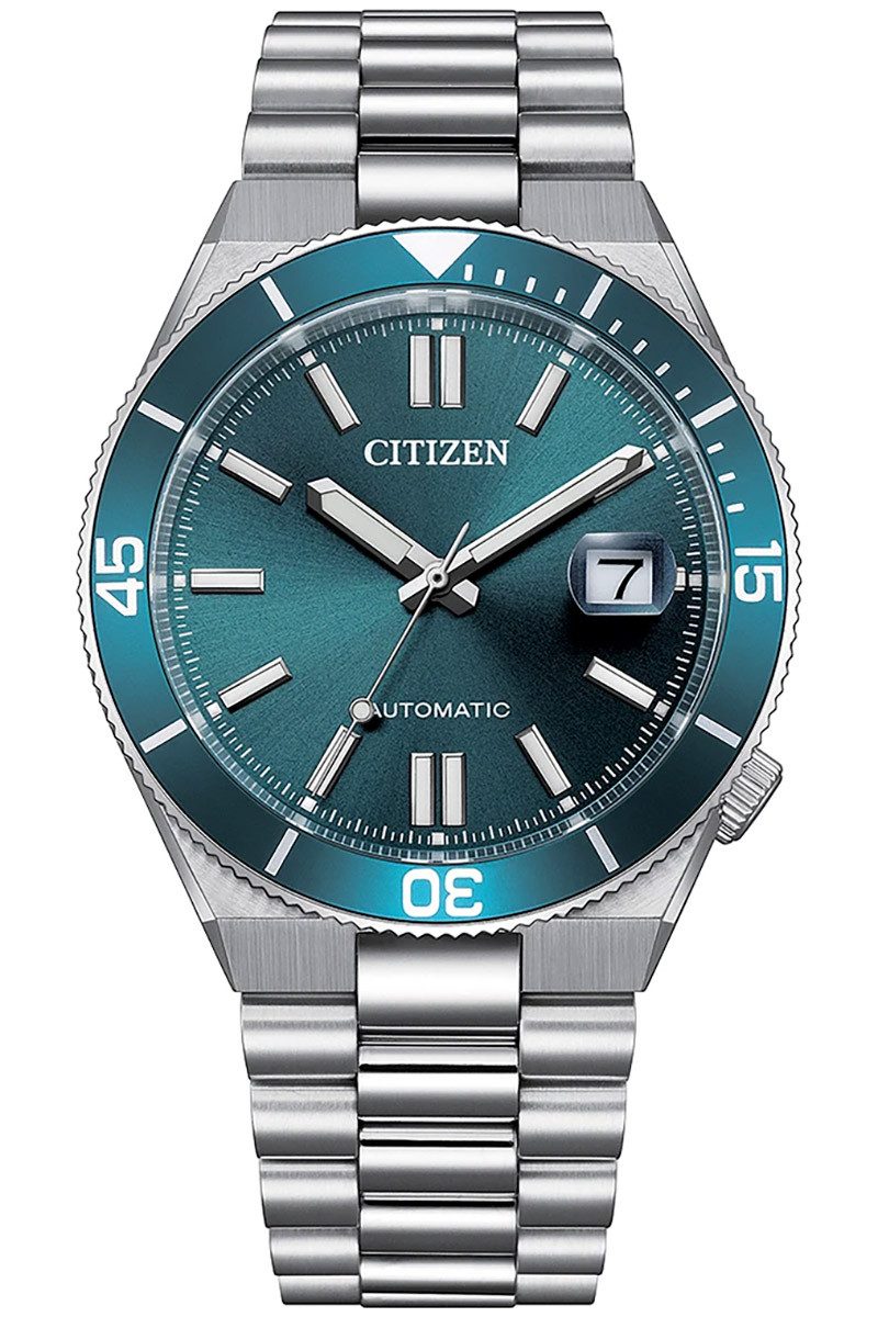 Citizen Automatikuhr Herrenuhr Automatik 10 bar Edelstahl/Blau günstig online kaufen