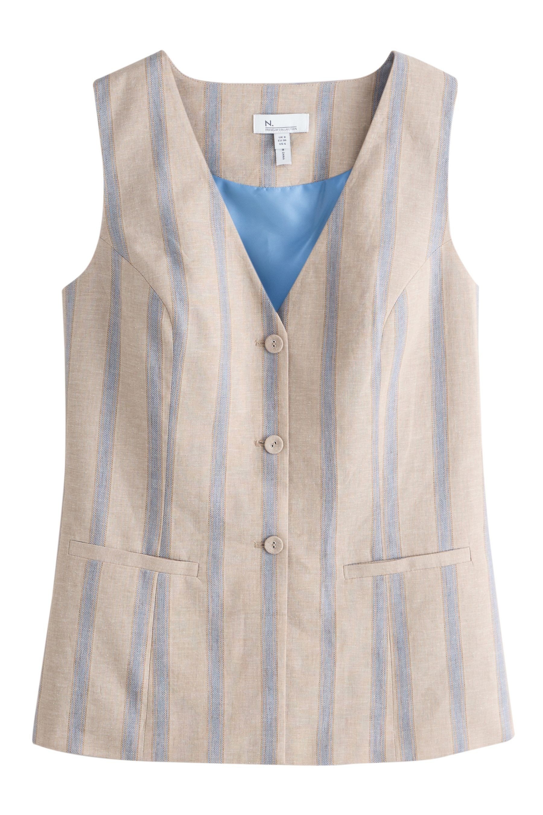 Next Anzugweste N. Premium Weste aus Leinengemisch (1-tlg)