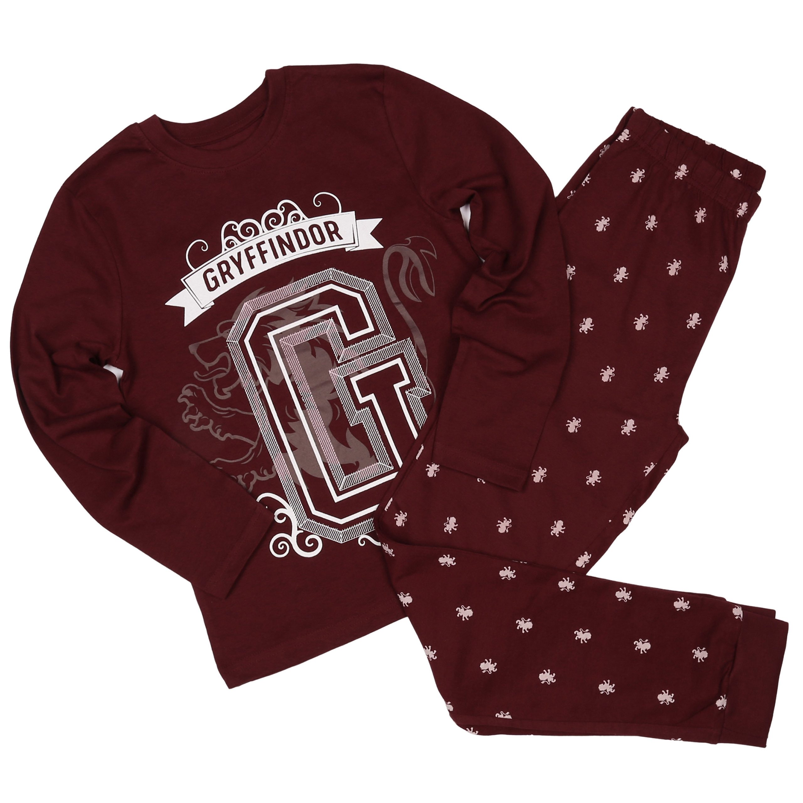 Harry Potter Schlafanzug Harry Potter Gryffindor Schlafanzug Jungen, 2-teilig, 100% Baumwolle