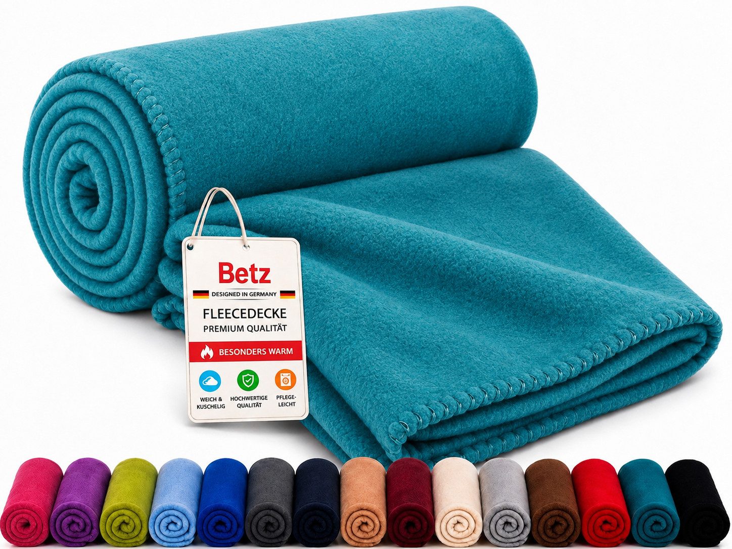 Wohndecke Betz Fleecedecke 130x170 cm 180g/m² – Weiche Wohndecke & Kuscheldecke, Betz, Leicht, wärmend & pflegeleicht