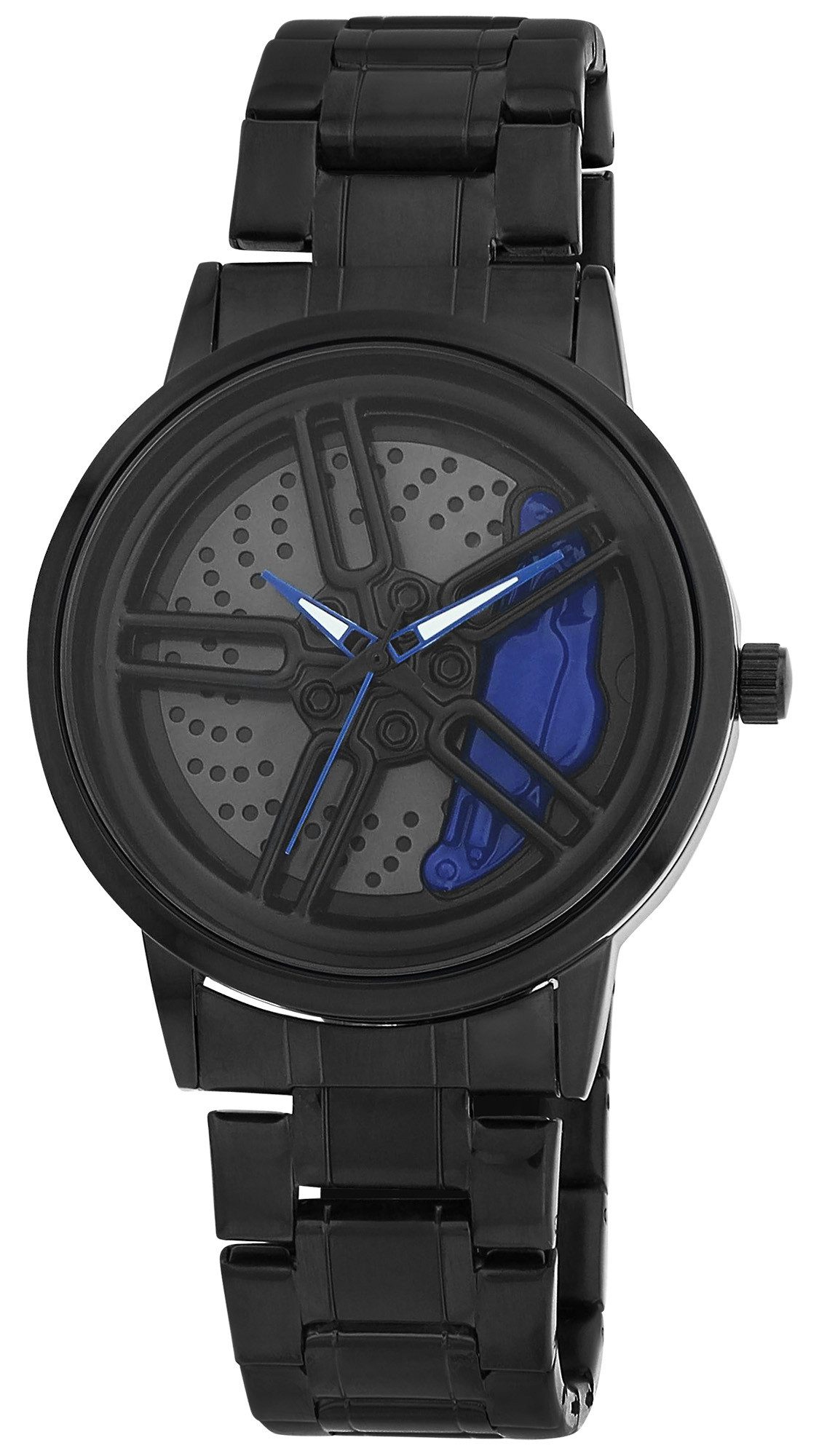 Raptor Quarzuhr aus Edelstahl im Felgendesign, Armband kürzbar, (1-tlg)