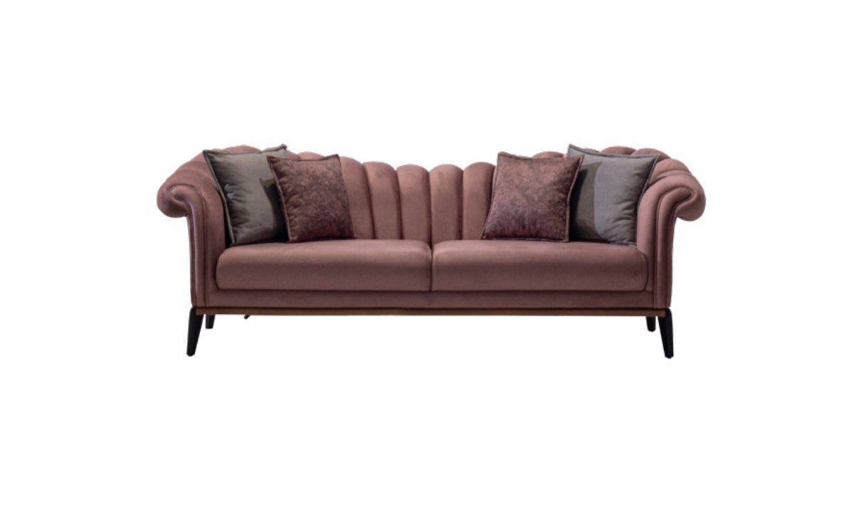 JVmoebel Sofa Dreisitzer Luxus 3 Sitzer Couch Polster Sofa Stoff Textil Couchen Neu