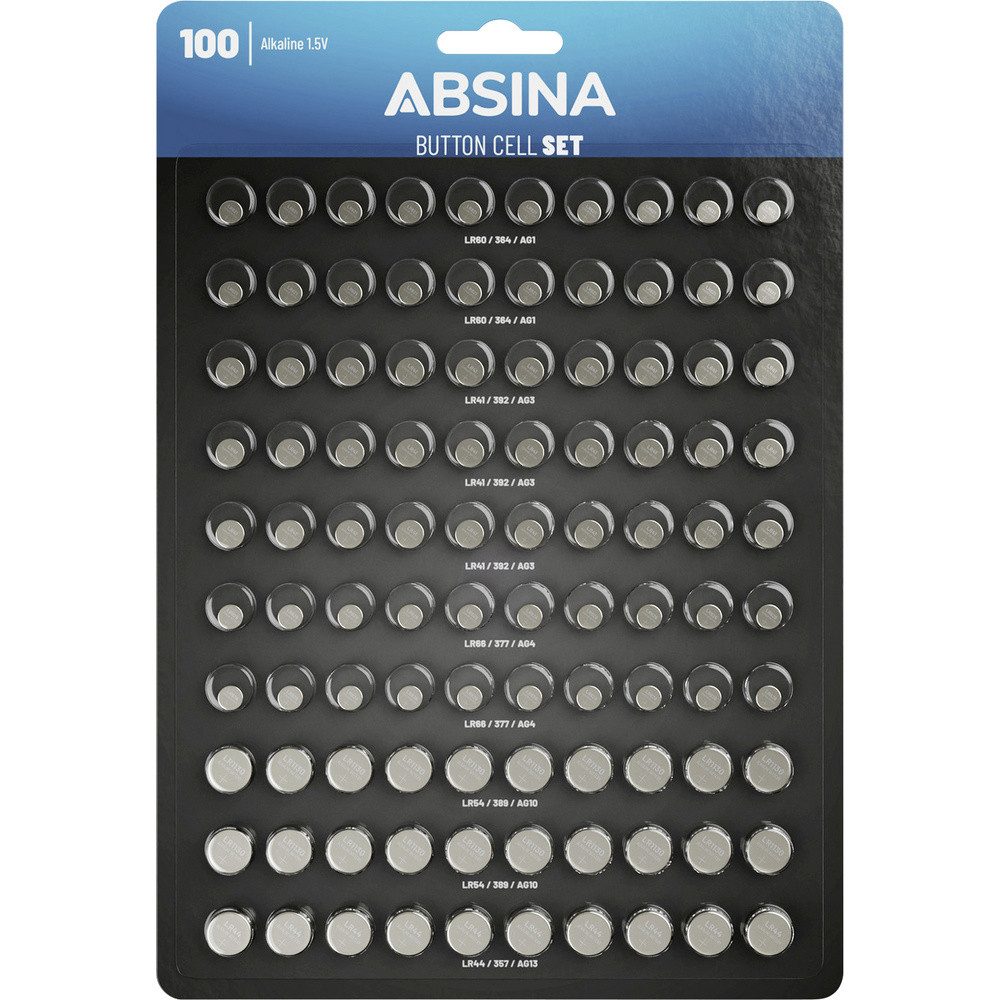 ABSINA Absina Knopfzellen-Set 1 St. Alkali-Mangan Knopfzelle