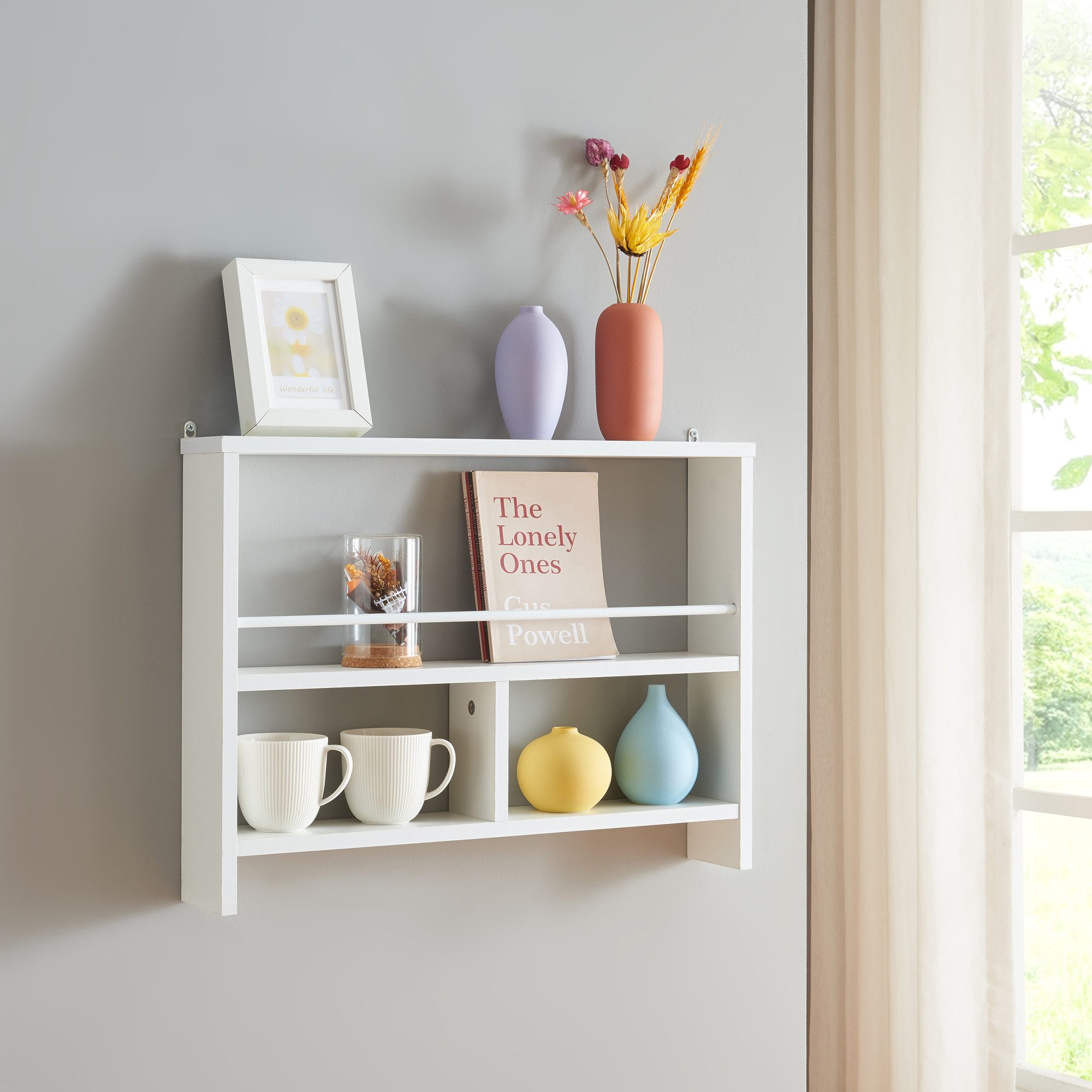 en.casa Wandregal, »Piteå« 60x10,5x45cm Weiß günstig online kaufen