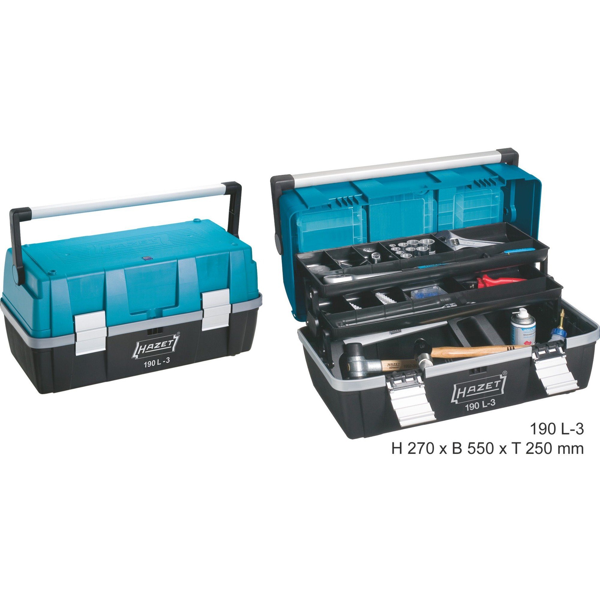 HAZET Werkzeugkoffer Hazet Kunststoff-Werkzeugkasten 190L-3