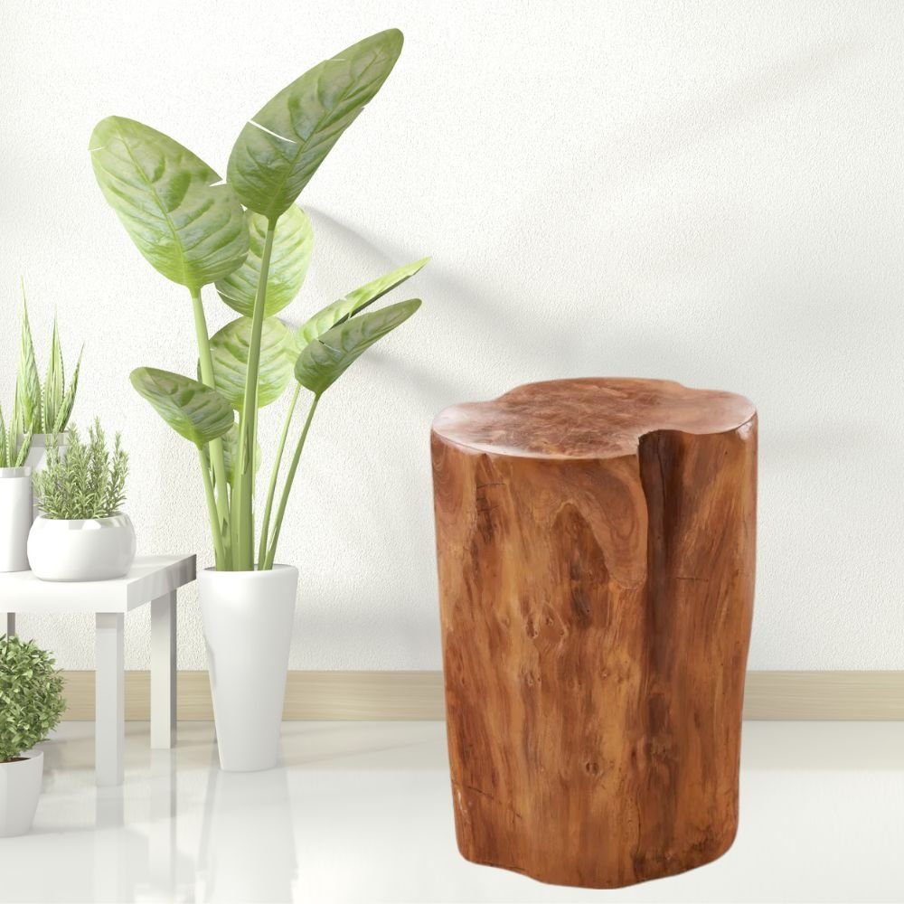 LebensWohnArt Sitzhocker Teak Beistelltisch Hocker HEAVY günstig online kaufen