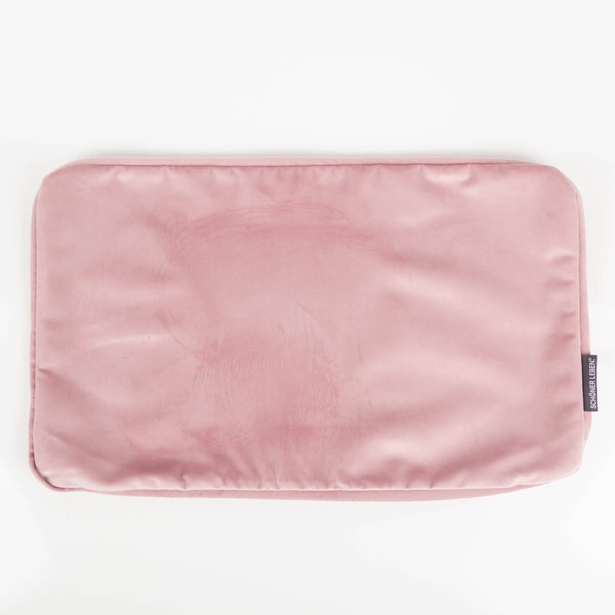 SCHÖNER LEBEN. Dekokissen Kissenhülle Samt rosa 30x50 cm mit Keder – SCHÖNER LEBEN.