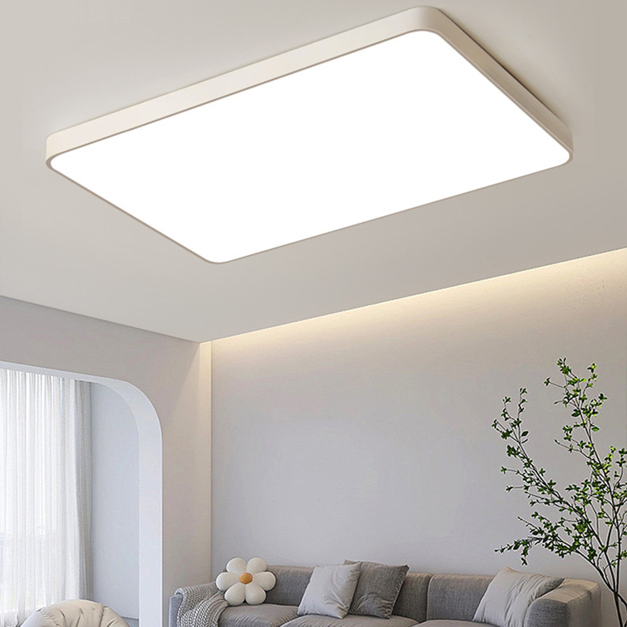 YINDN Deckenleuchte 60*40cm LED Deckenleuchten, Stufenlos günstig online kaufen