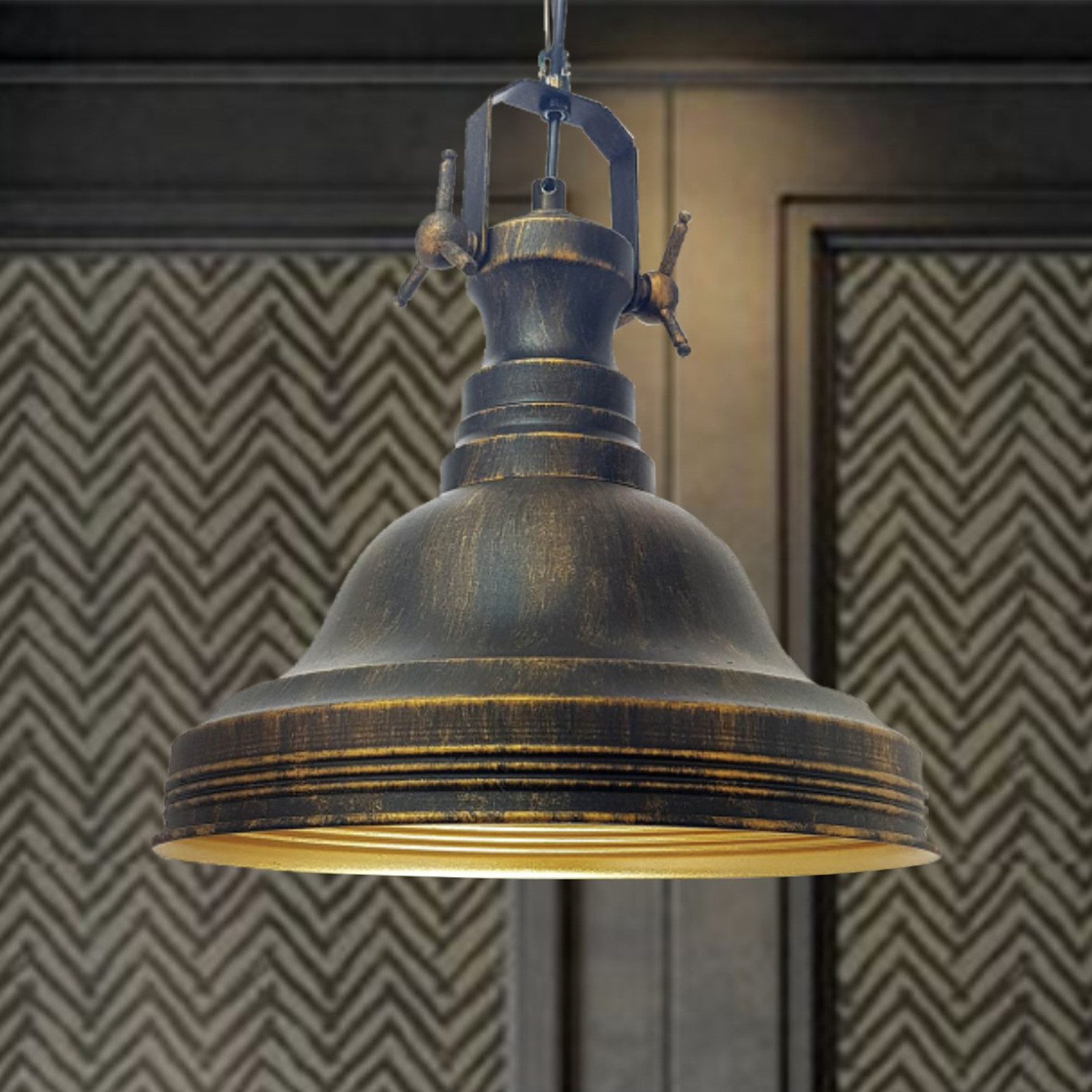 Bamyum Pendelleuchte Bamyum Pendelleuchte Ulmete Handgemalte Deckenlampe Ø3 günstig online kaufen