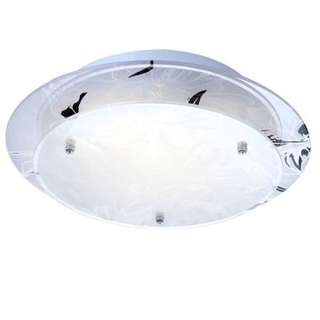 Globo Deckenstrahler, Leuchtmittel nicht inklusive, Glas Deckenleuchte rund Deckenlampe E27 Küchenlampe modern