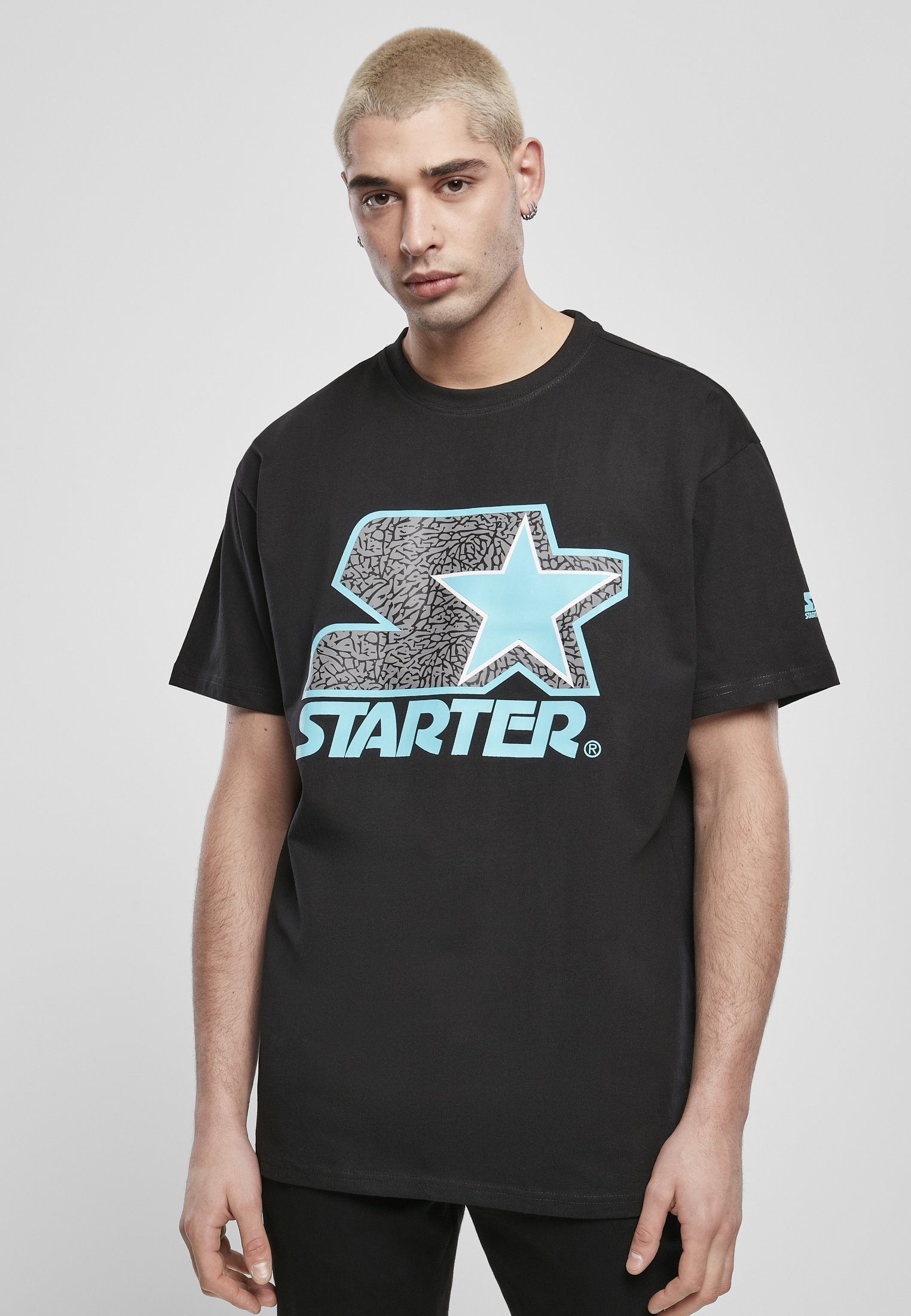 Starter T-Shirt Herren Starter Multicolored Logo Tee (1-tlg) blk/tur