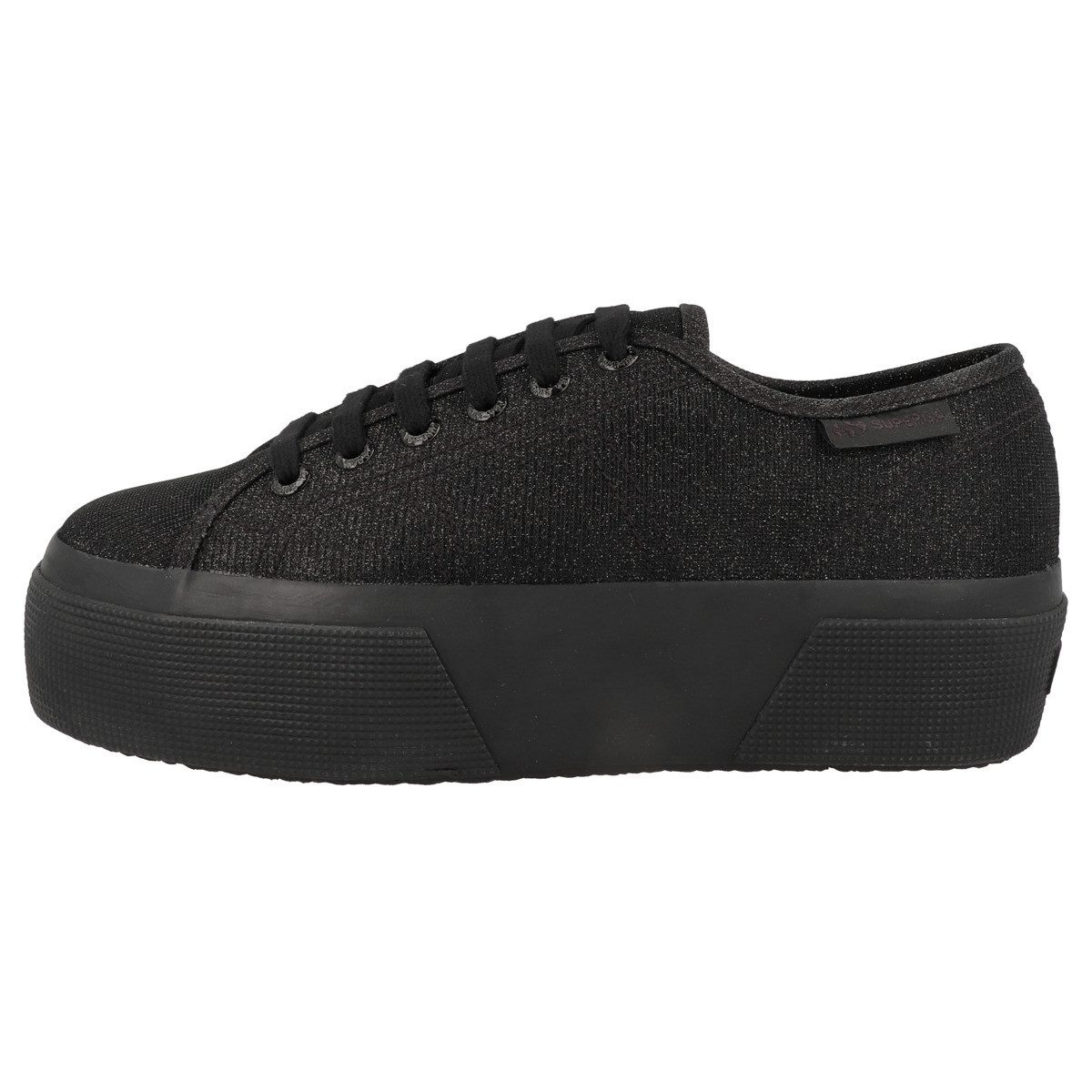 Superga 3790 Platform Jersey Lame Leggera Damen Sneaker Turnschuhe, Sportschuhe, Freizeitschuhe, Halbschuhe, Schnürschuhe
