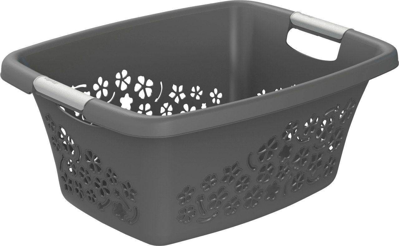 ROTHO Wäschekorb Rotho Wäschekorb Flowers 25 l anthrazit günstig online kaufen