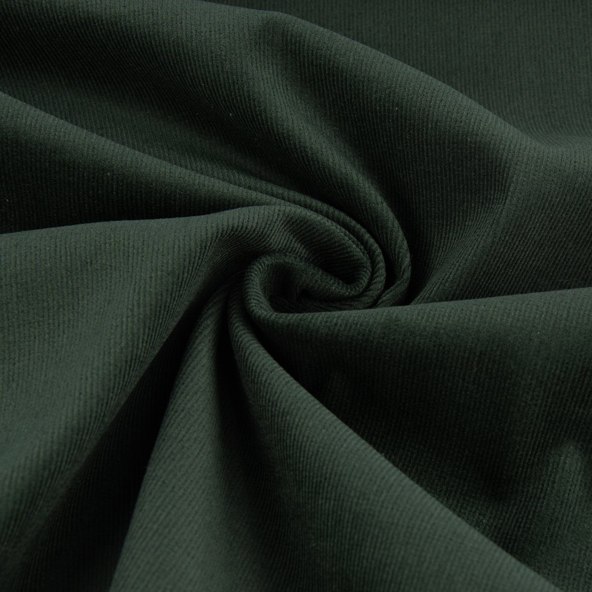 SCHÖNER LEBEN. Stoff Stretch Cord einfarbig dunkelgrün 1,40m Breite