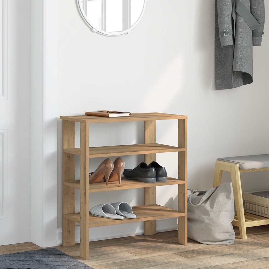 vidaXL Schuhregal Schuhregal Artisan-Eiche 61x32x70 cm günstig online kaufen