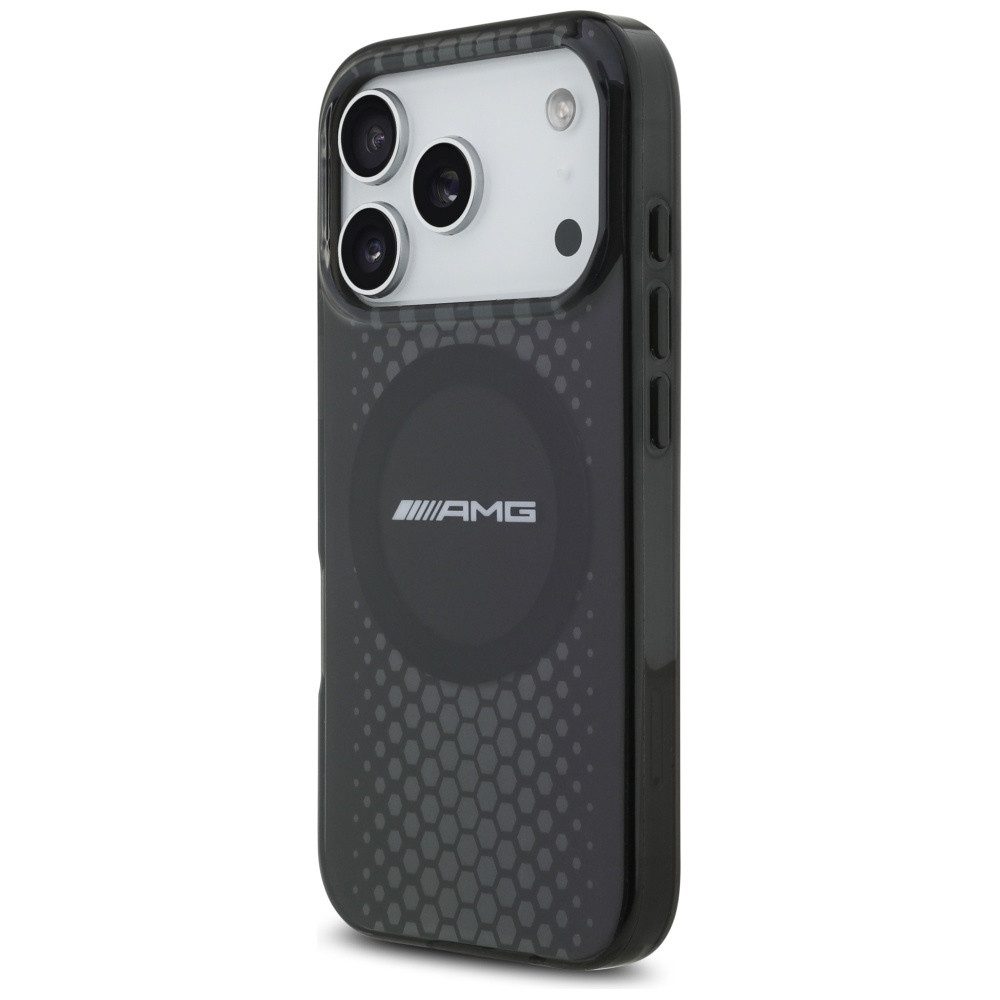 Mercedes Benz AMG Handyhülle MagSafe iPhone 17 Pro Kunststoff schwarz transparent Logo 6,3 Zoll, Kantenschutz
