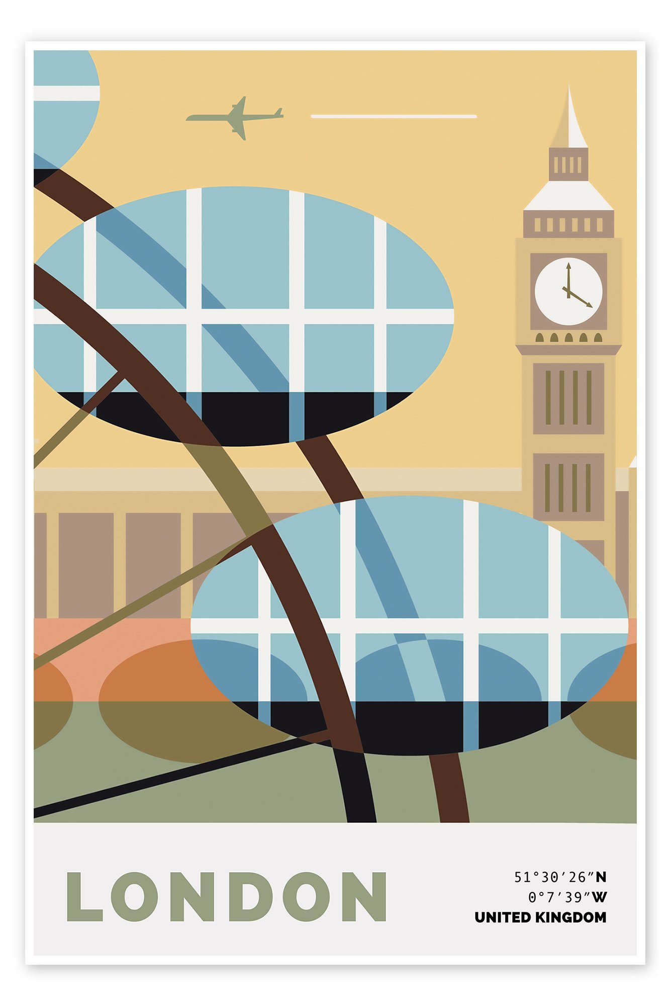 Posterlounge Poster Nigel Sandor, London II, Illustration