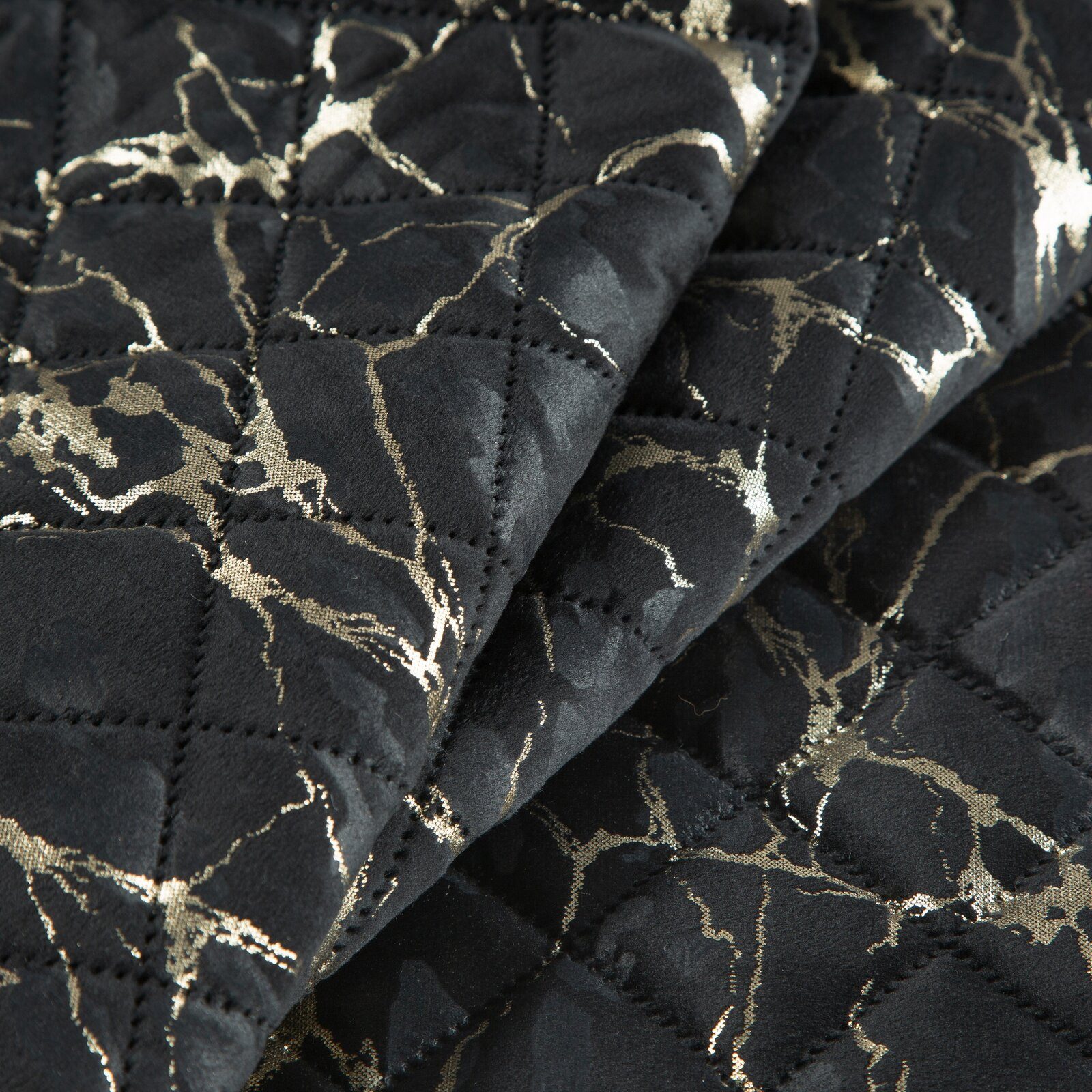 Eurofirany Tagesdecke BLINK4, elegant gesteppte Velours Decke mit glänzende günstig online kaufen