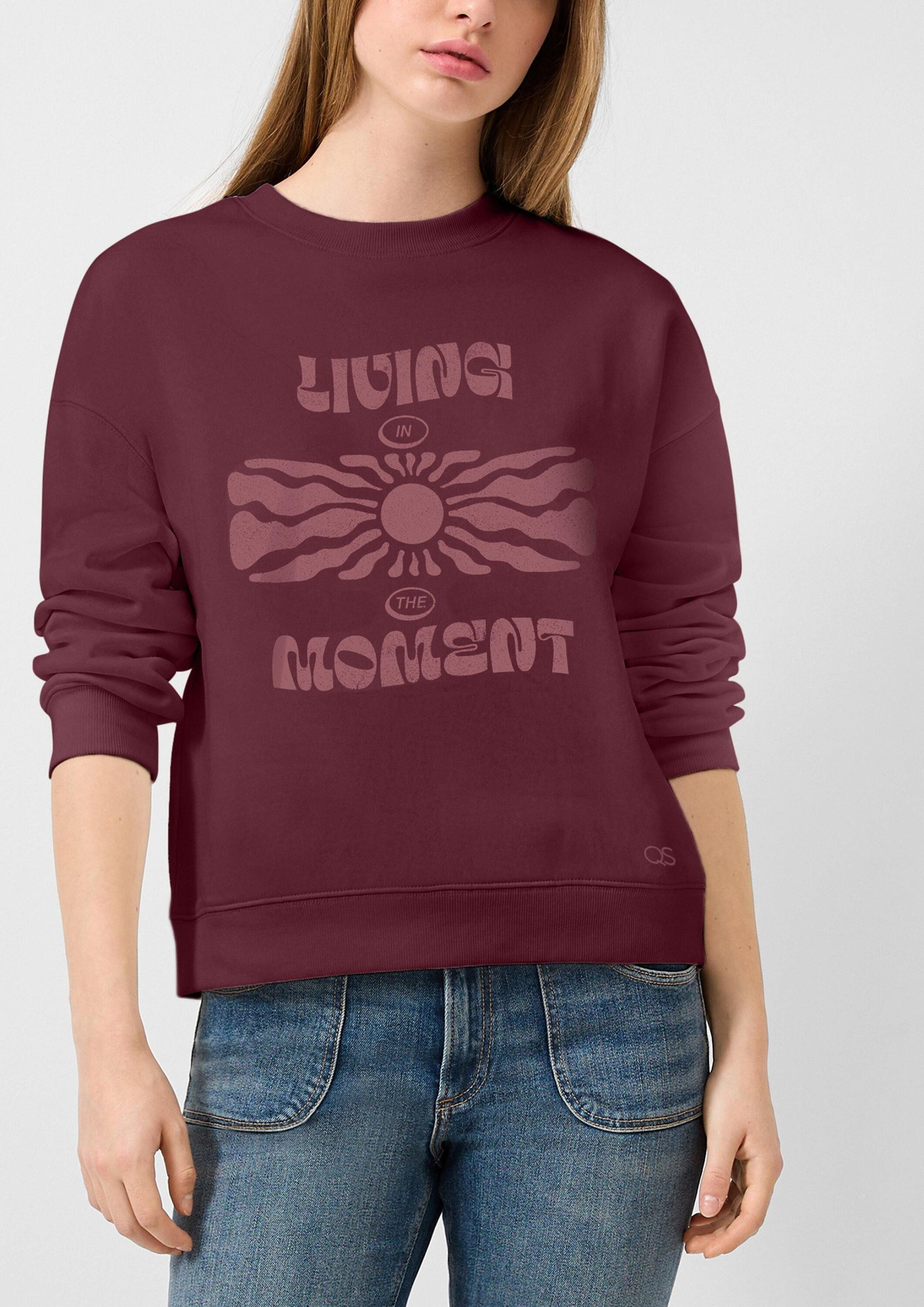 QS Sweatshirt Sweatshirt Weiches Sweatshirt mit Print