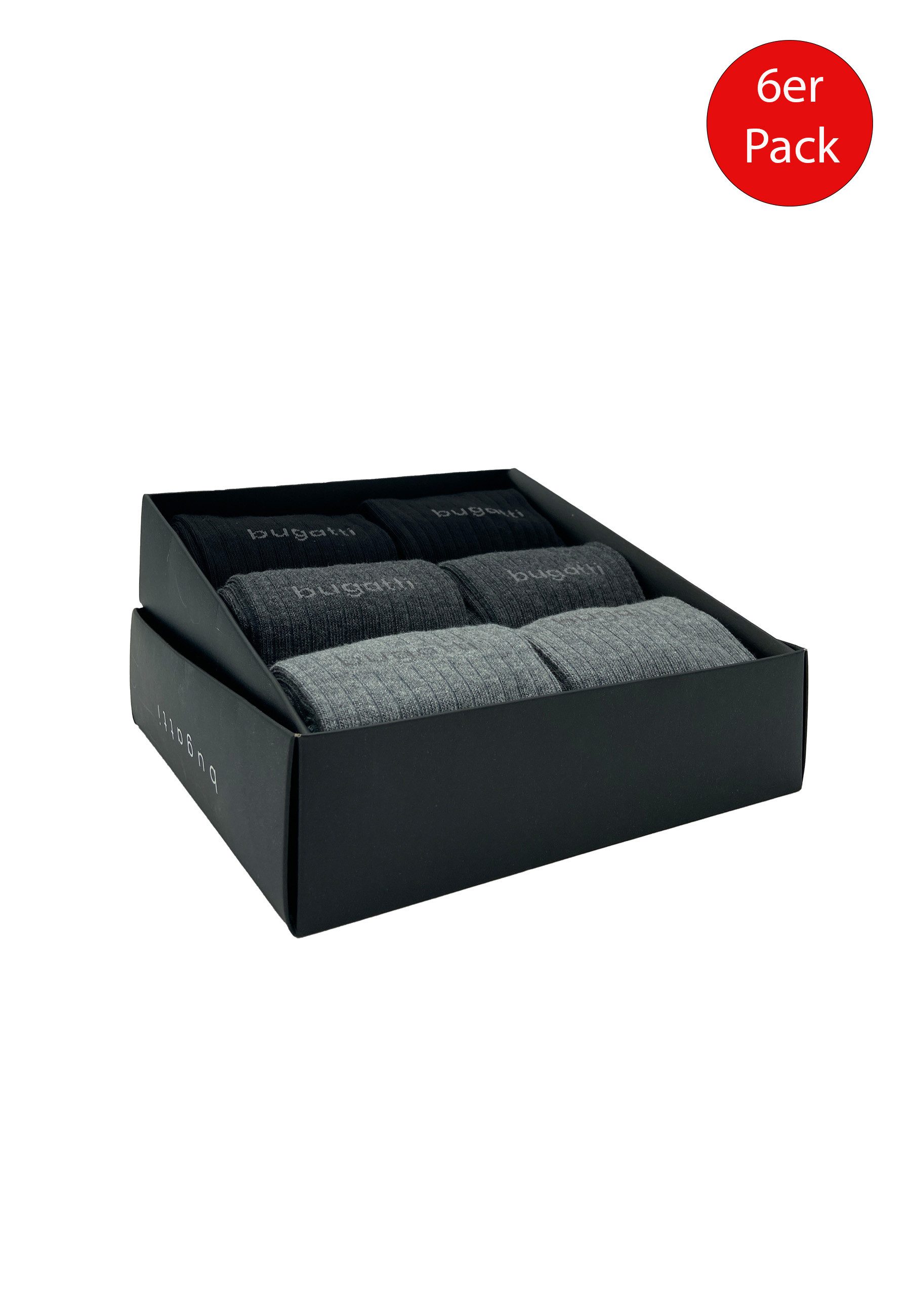 bugatti Basicsocken bugatti Herrensocken 6er Sockenbox günstig online kaufen