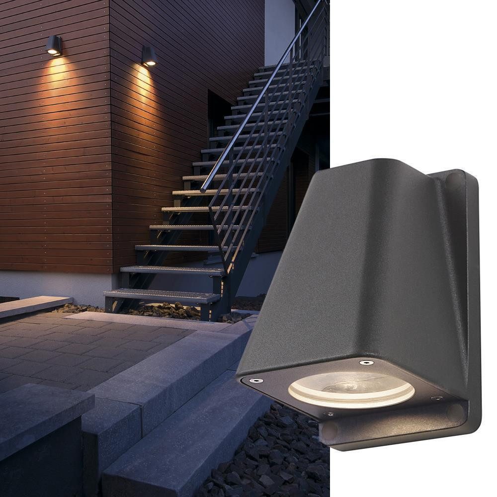 SLV Außen-Wandleuchte Wandleuchte WallyX, GU10, anthrazit