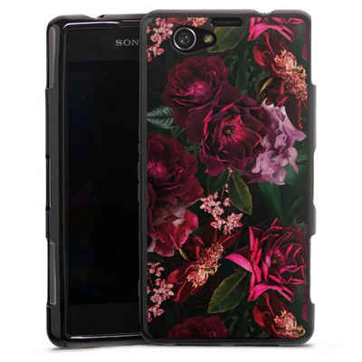 DeinDesign Handyhülle »Rose Blumen Blume Dark Red and Pink Flowers«, Sony Xperia Z1 Compact Silikon Hülle Bumper Case Handy Schutzhülle