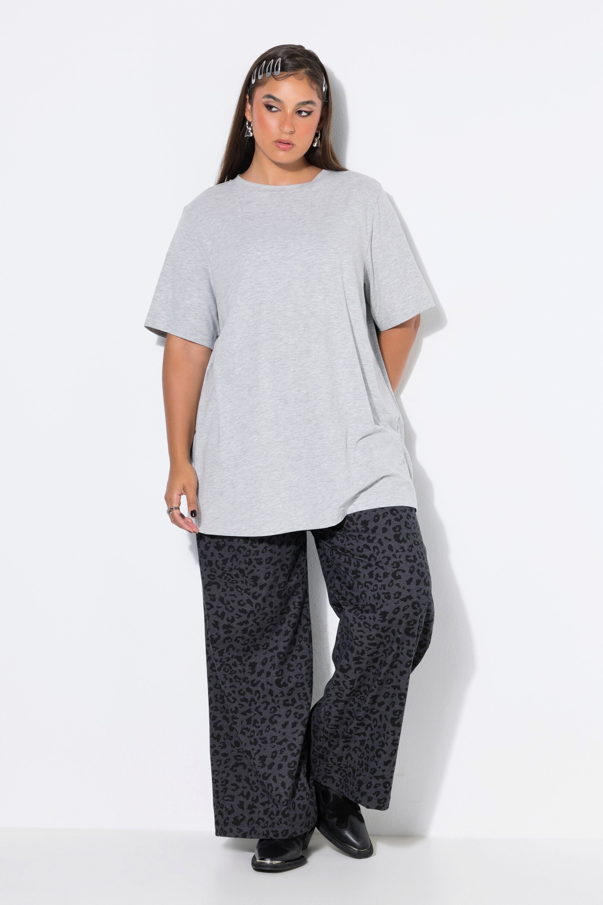 Studio Untold Longshirt Longshirt langer Classic Shape Halbarm