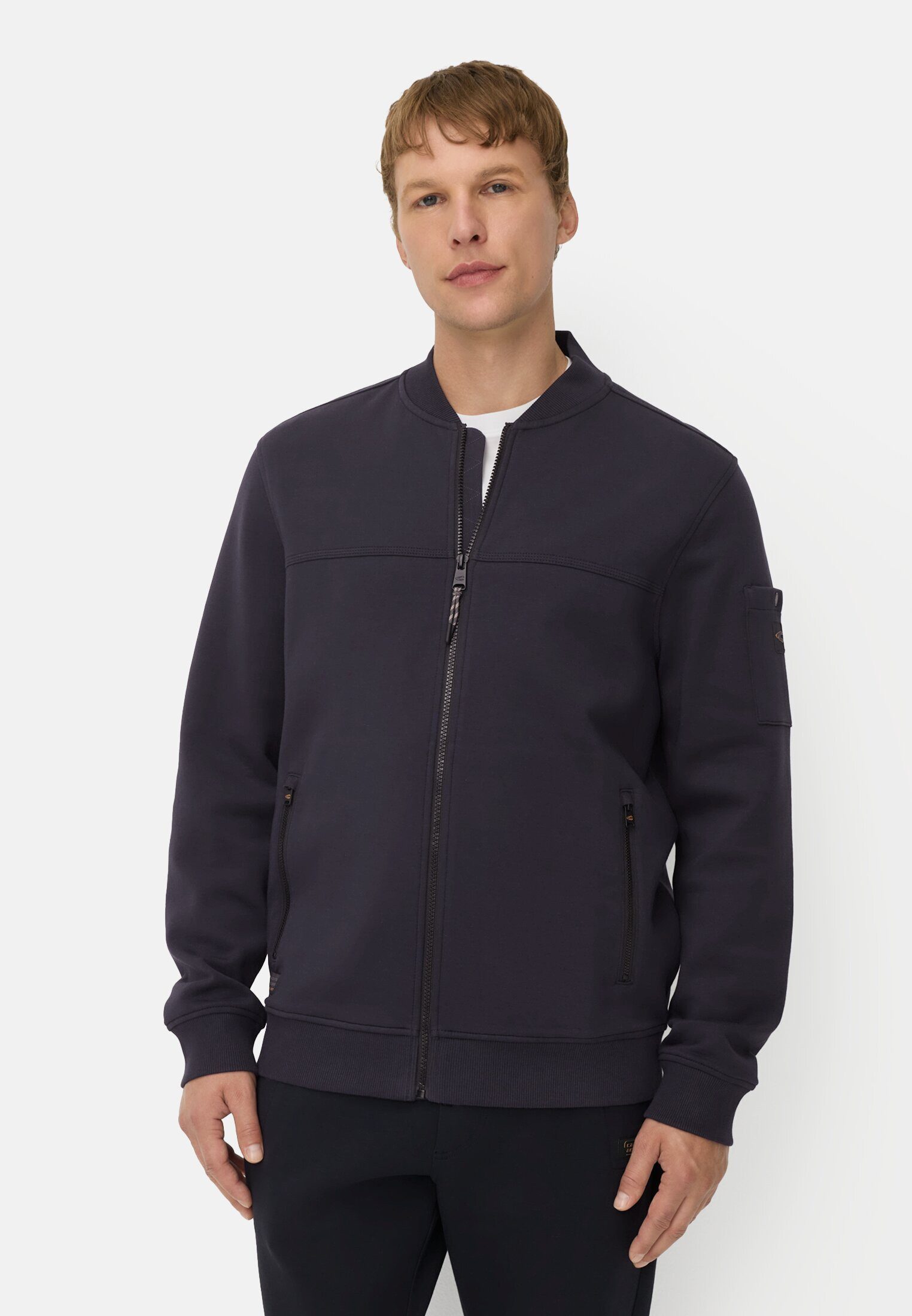 camel active Sweatjacke aus Scuba Jersey Langarm