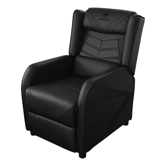 DELTACO Gaming-Stuhl Gaming und Relax-Sessel Spielesessel (Kunstleder mit Fußschemel 140 kg) (kein Set) inkl. 5 Jahre Herstellergarantie