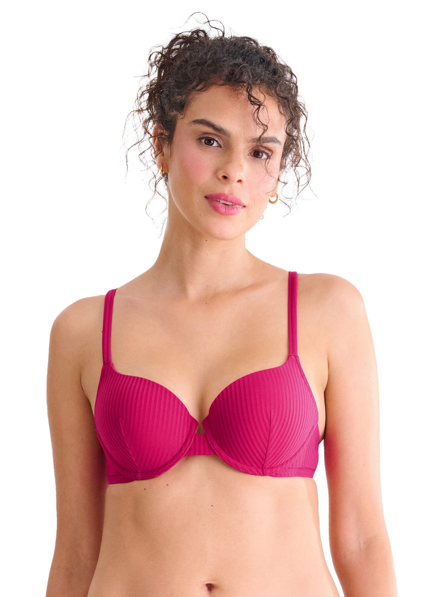 Lisca Balconette-Bikini-Top Schalen Bikini-Oberteil Florida (Stück, 1-St), vorgeformte Schalen-Cups, Clean-Chic Doppelripp Optik