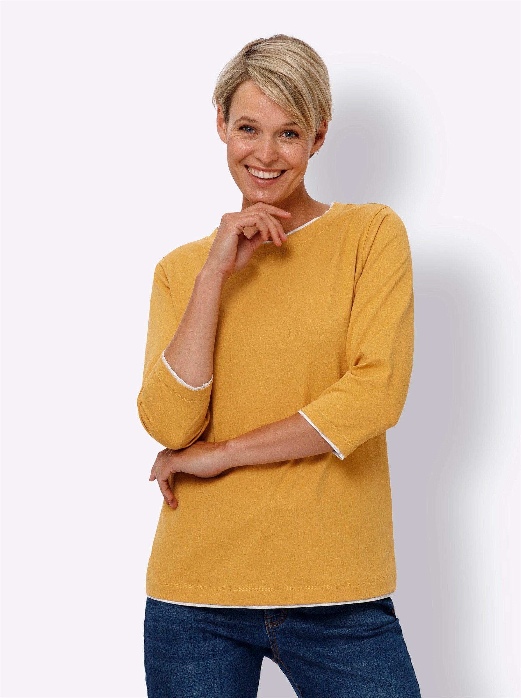 Sieh an! T-Shirt 3/4-Arm-Shirt 3/4-Arm günstig online kaufen