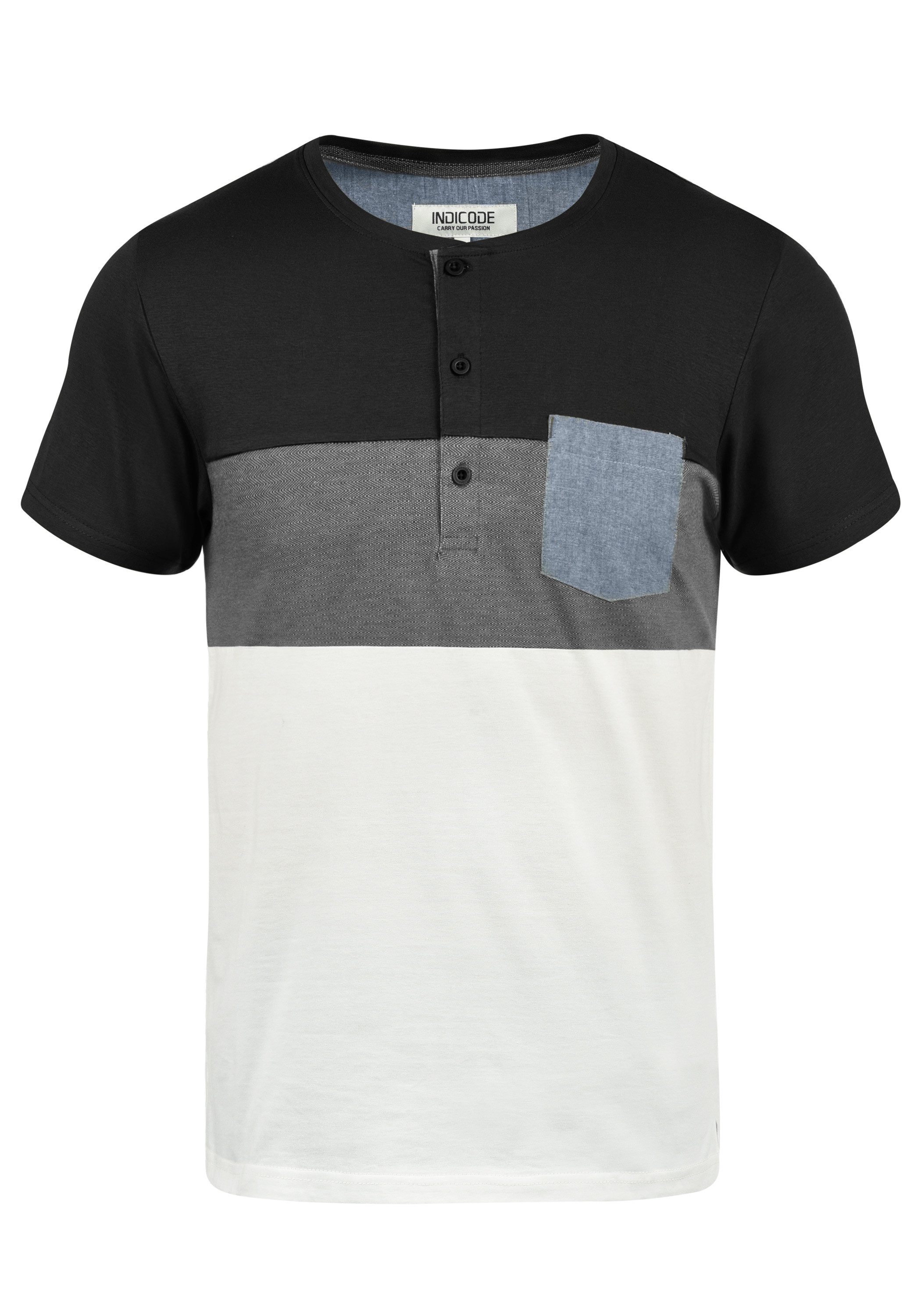 Indicode Rundhalsshirt IDAlbert Kurzarmshirt mit Brusttasche