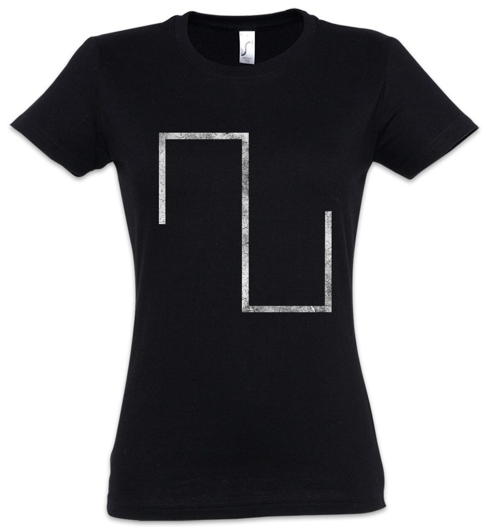 Urban Backwoods Print-Shirt Wave Square Damen T-Shirt Synthesizer Electro Techno LFO Musik Music (1-tlg) DJ MC Elektro 90s