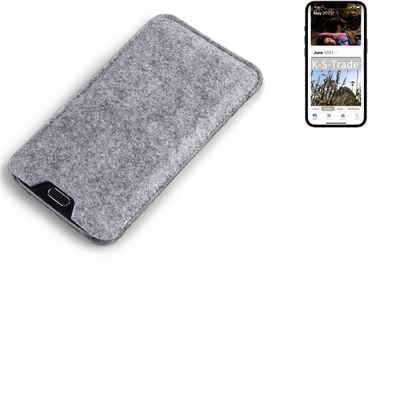 K-S-Trade Handyhülle für Apple iPhone 13 Pro, Filz Handyhülle Schutzhülle Filztasche Filz Tasche Case Sleeve