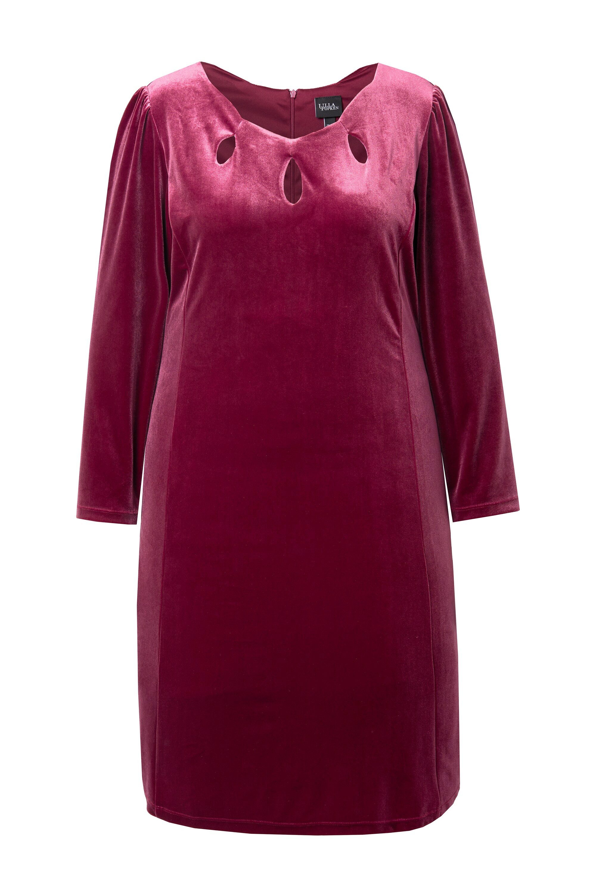 Ulla Popken Cocktailkleid Bodycon-Kleid Samt Cut-Outs günstig online kaufen