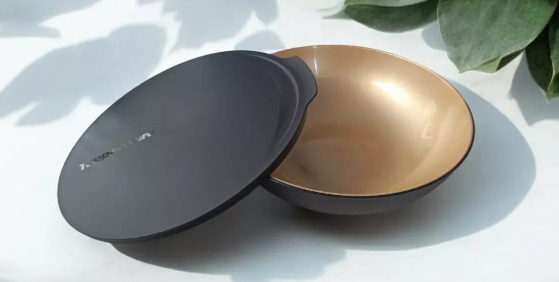 TUPPERWARE Servierschale Tupperware Allegra Schale 275 ml in schwarz / Gold