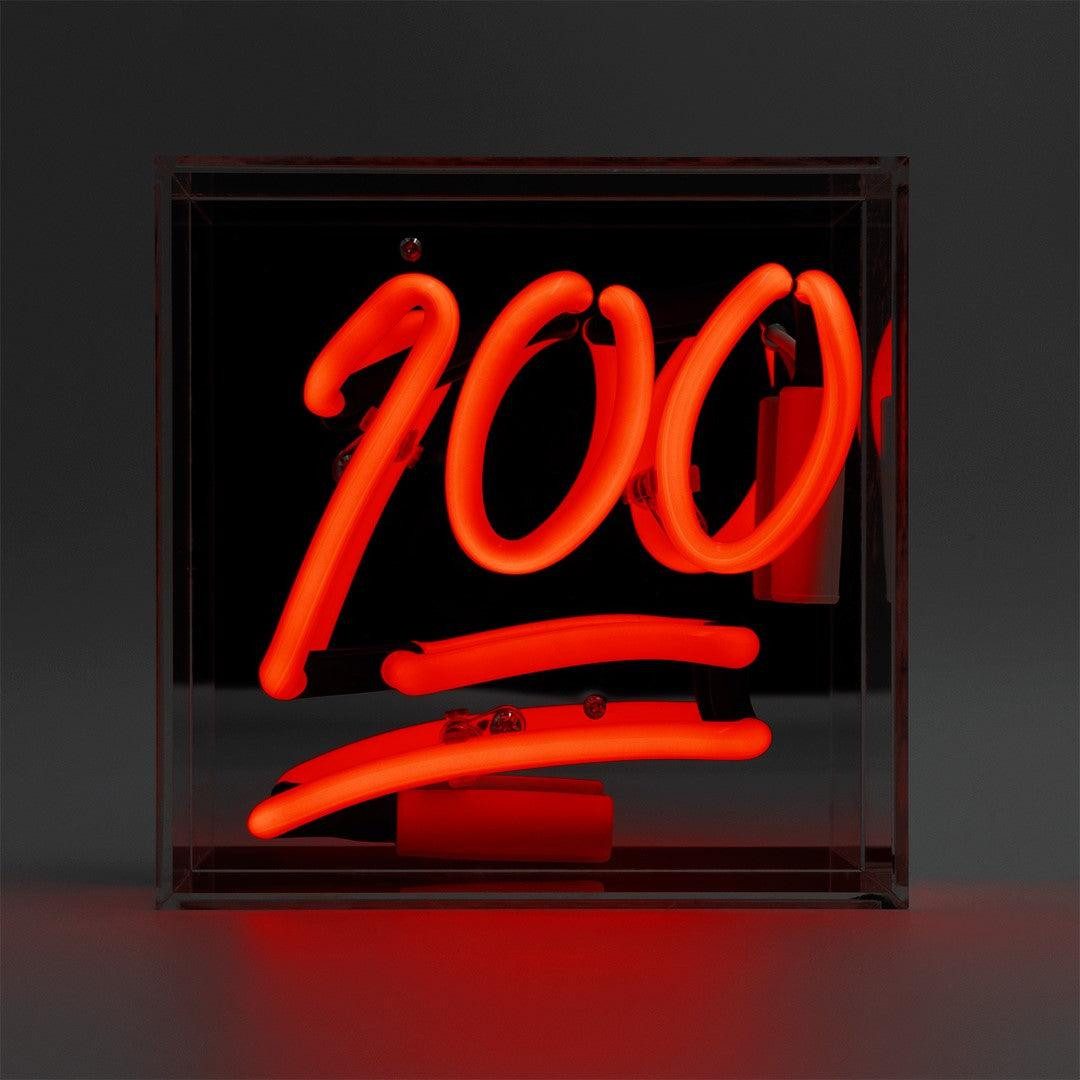 TOM NEON Dekolicht "100" Mini Glas Neon Box, TOM NEON, Neon, Rot, Handgefertigt