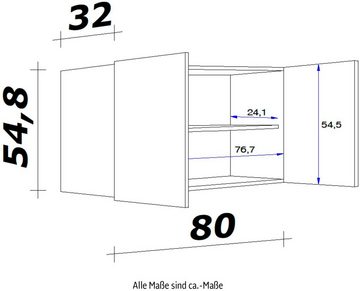 Flex-Well Hängeschrank Morena (B x H x T) 80 x 54,8 x 32 cm